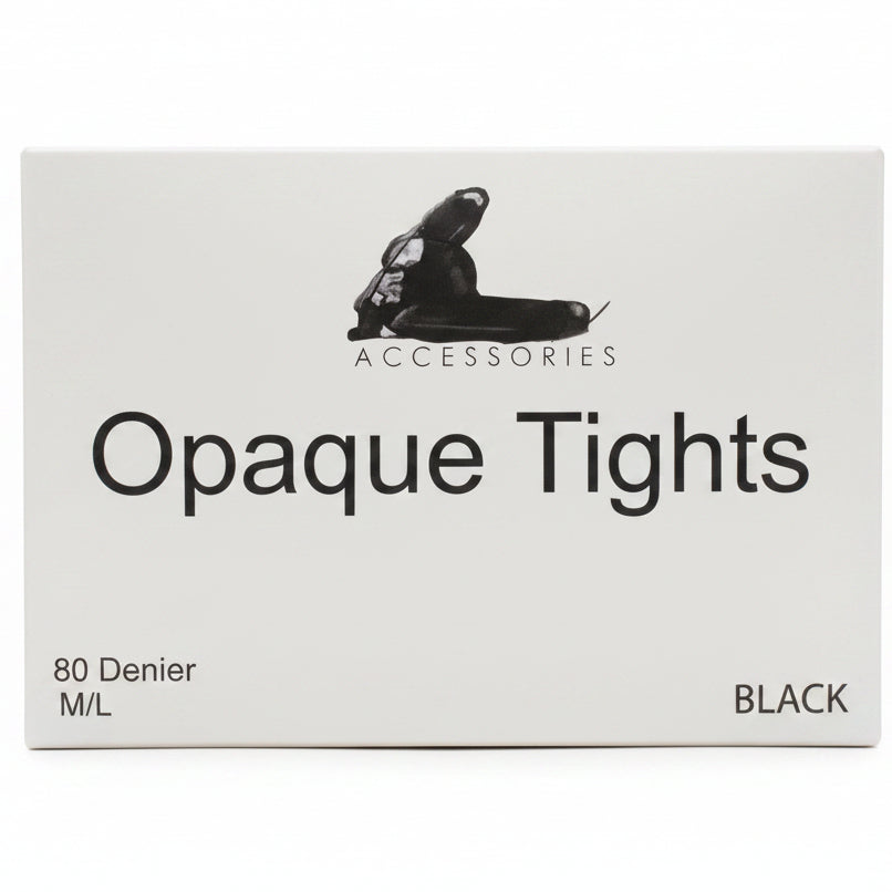 Accessories 80 Denier Opaque Tights Black M/L - Packaging