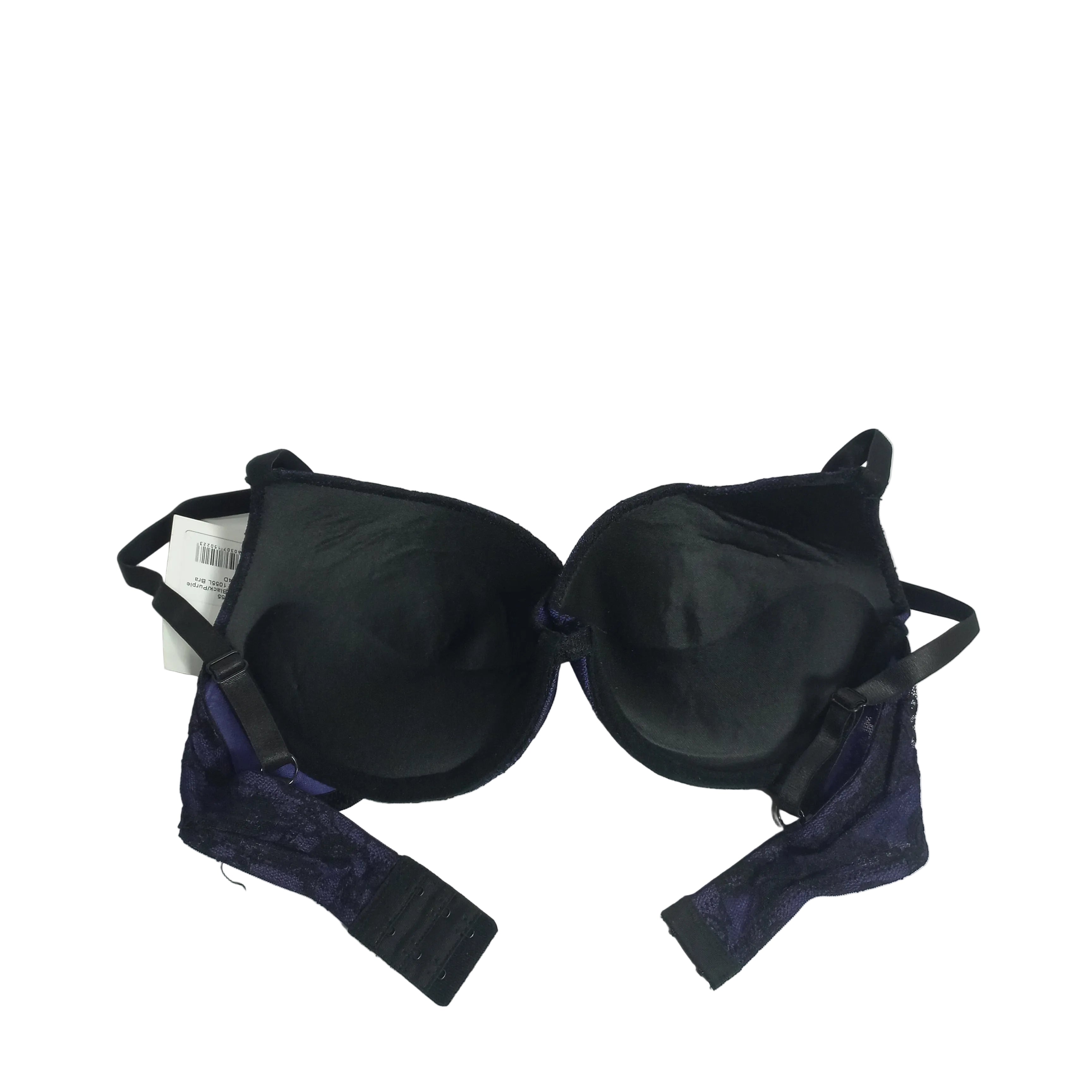 Back of plus cup bra showing weight-distribution band