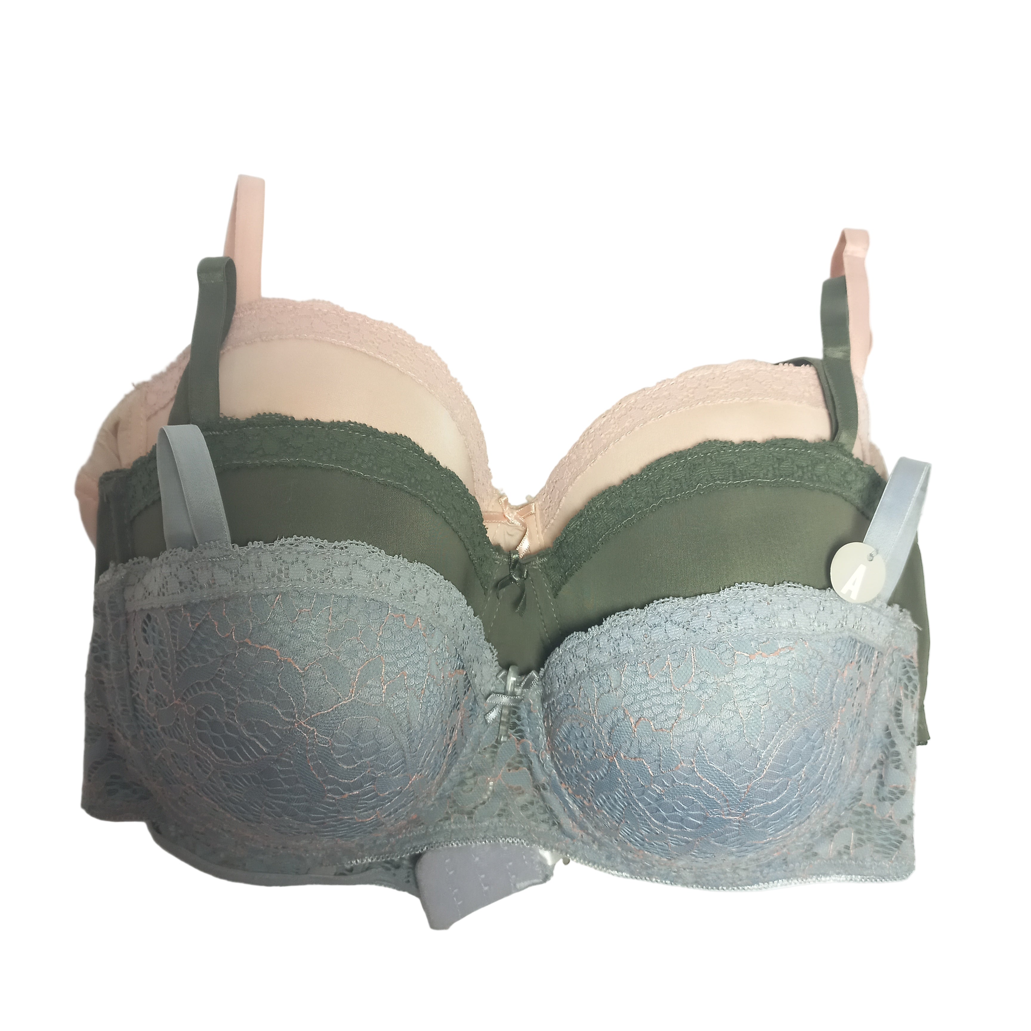 Breathable seamless detail on multicolor balcony bra - MissClassy