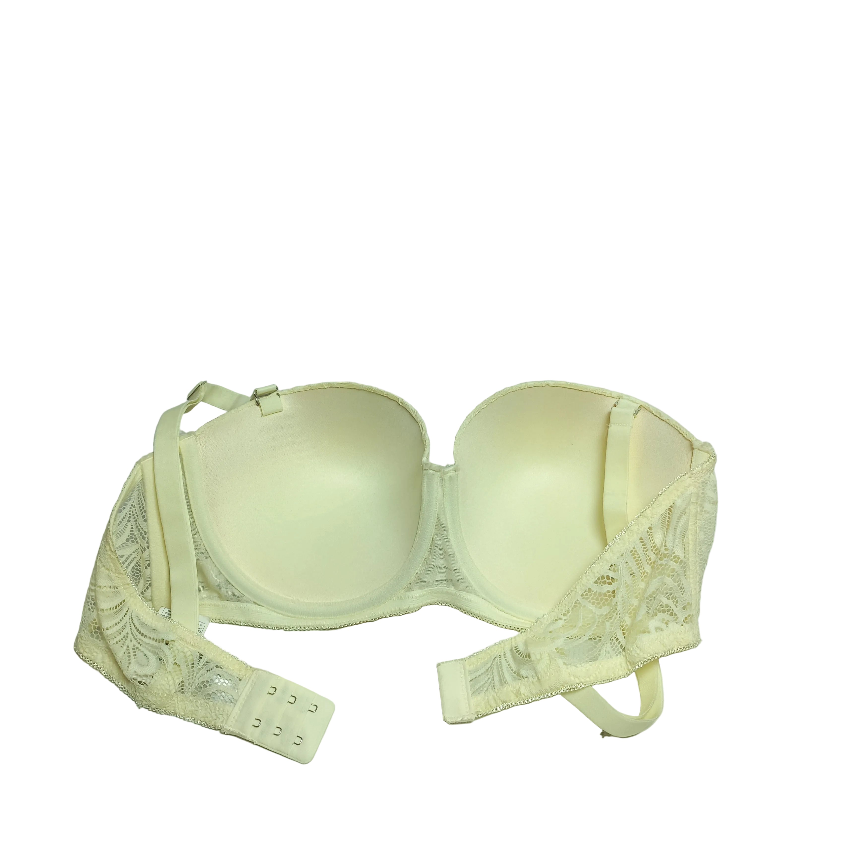 Floral white balcony bra fabric and print detail - MissClassy