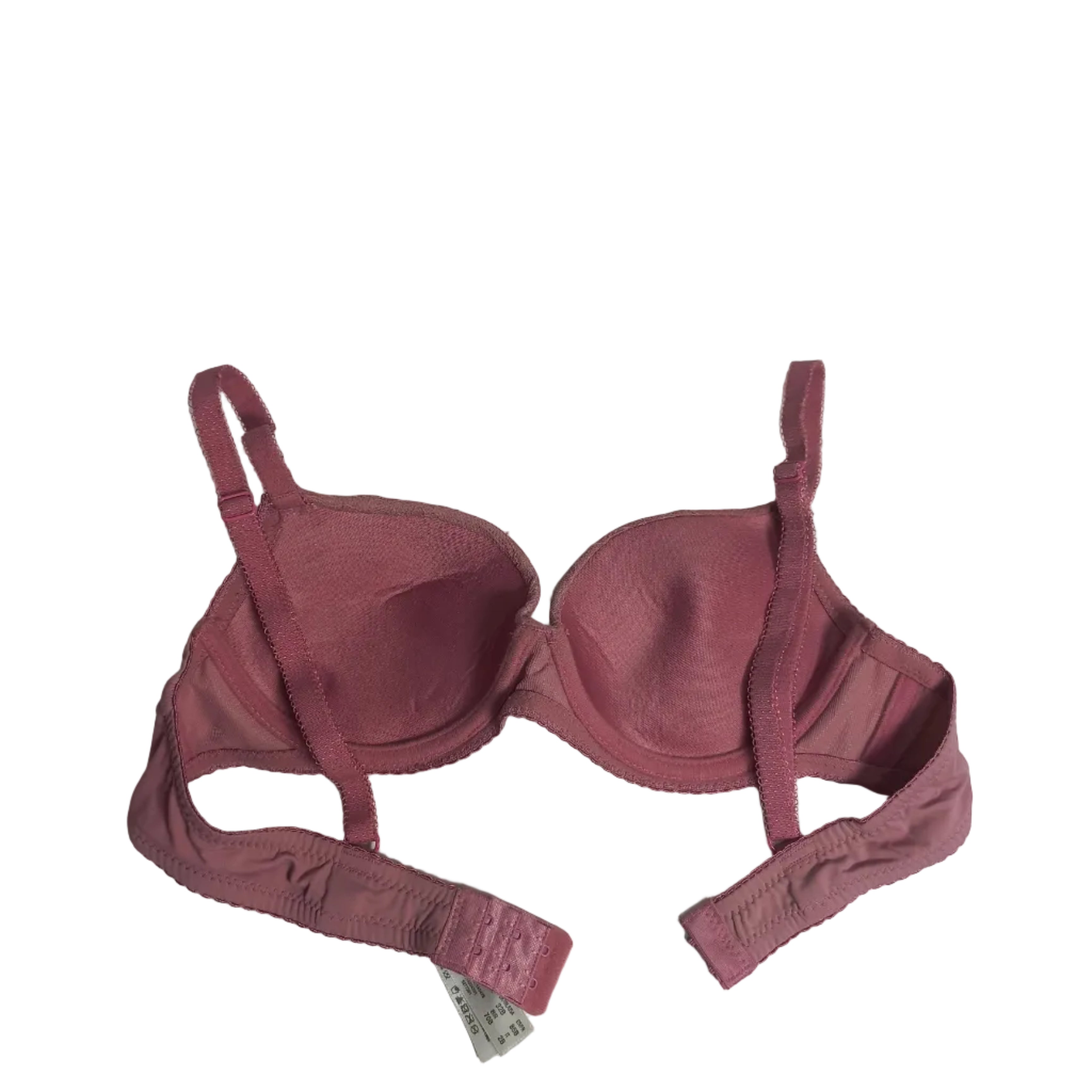 Light padded underwire cup detail on mixed print bra - MissClassy