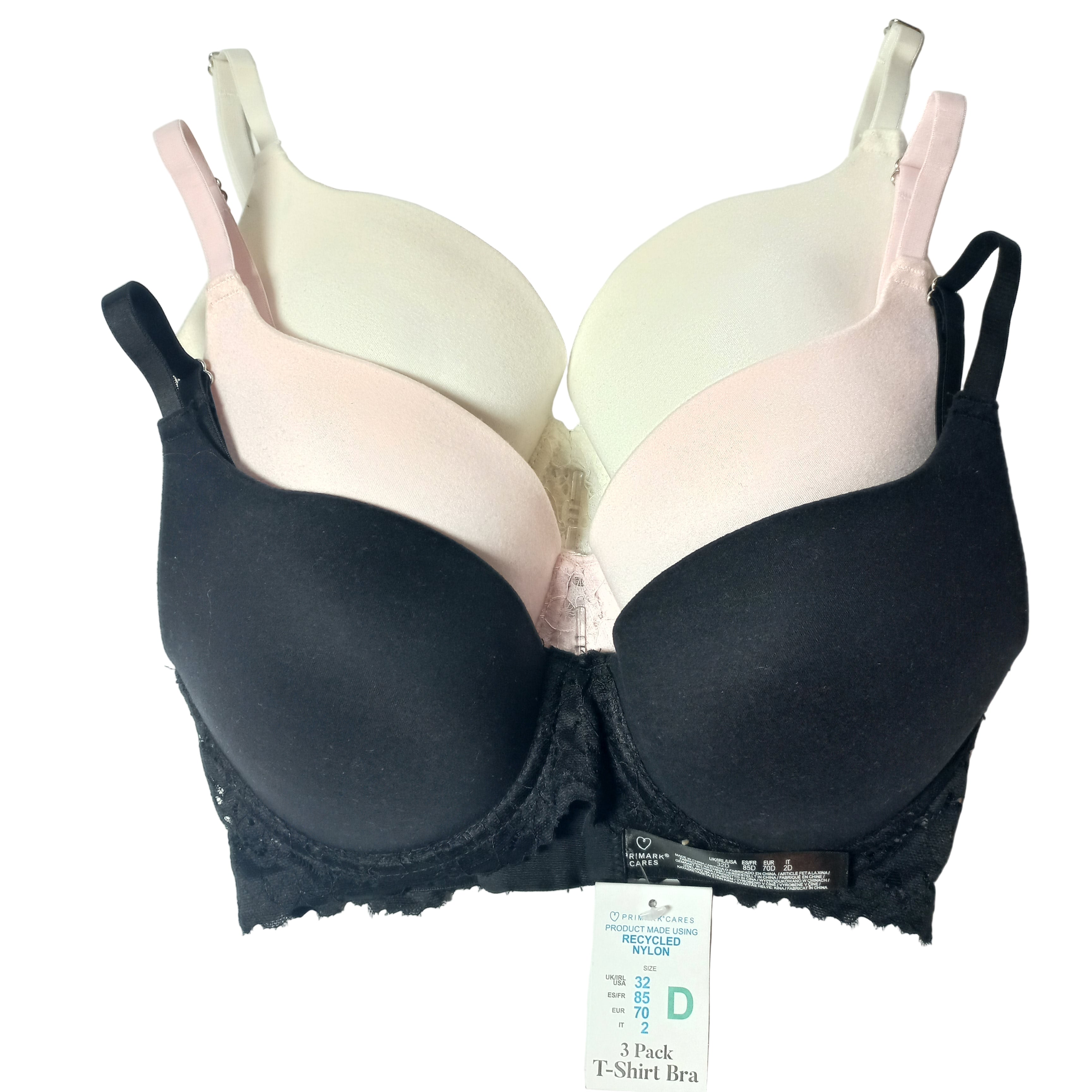 Primark minimalist t-shirt bra front view
