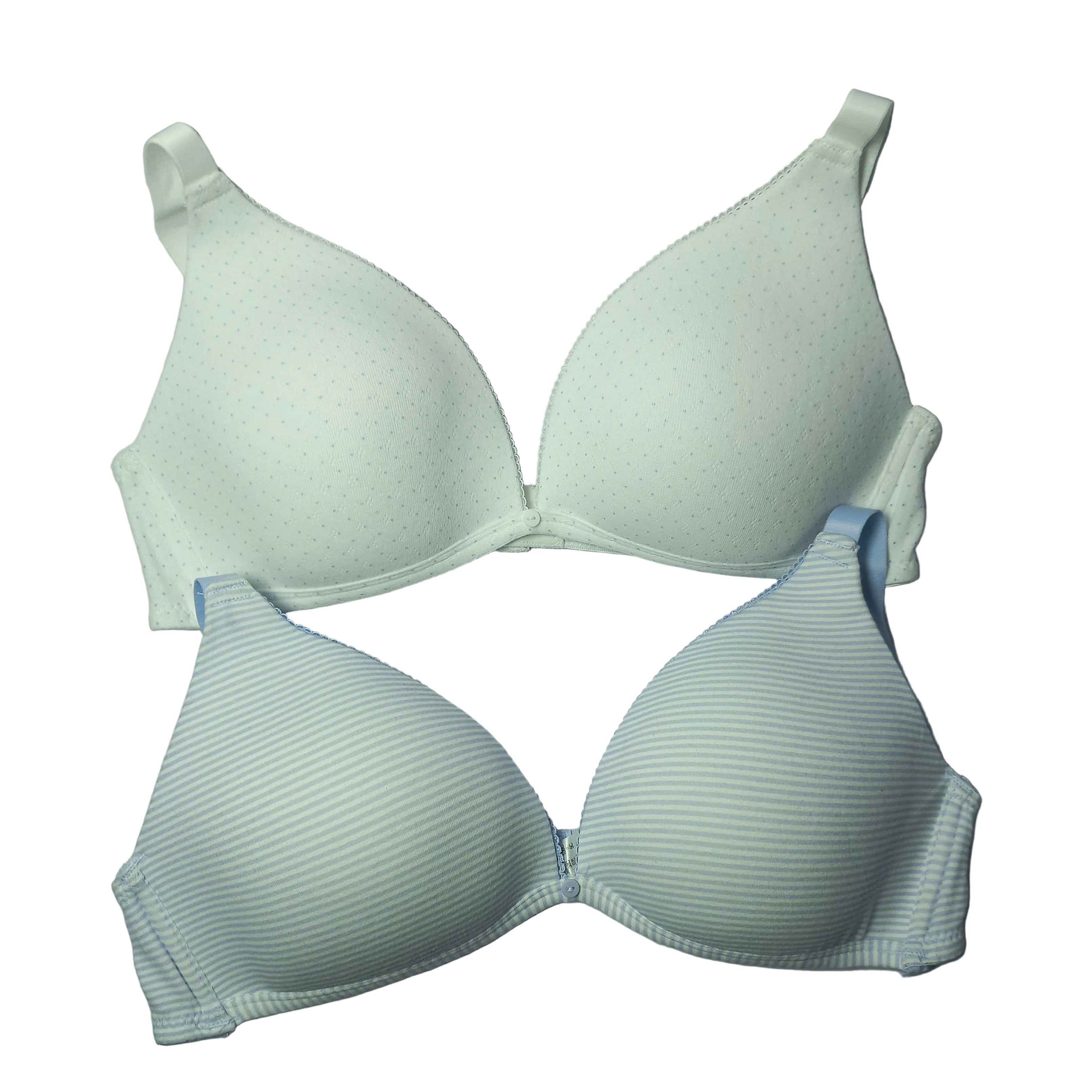 Back closure detail on nylon wireless bra pack - MissClassy
