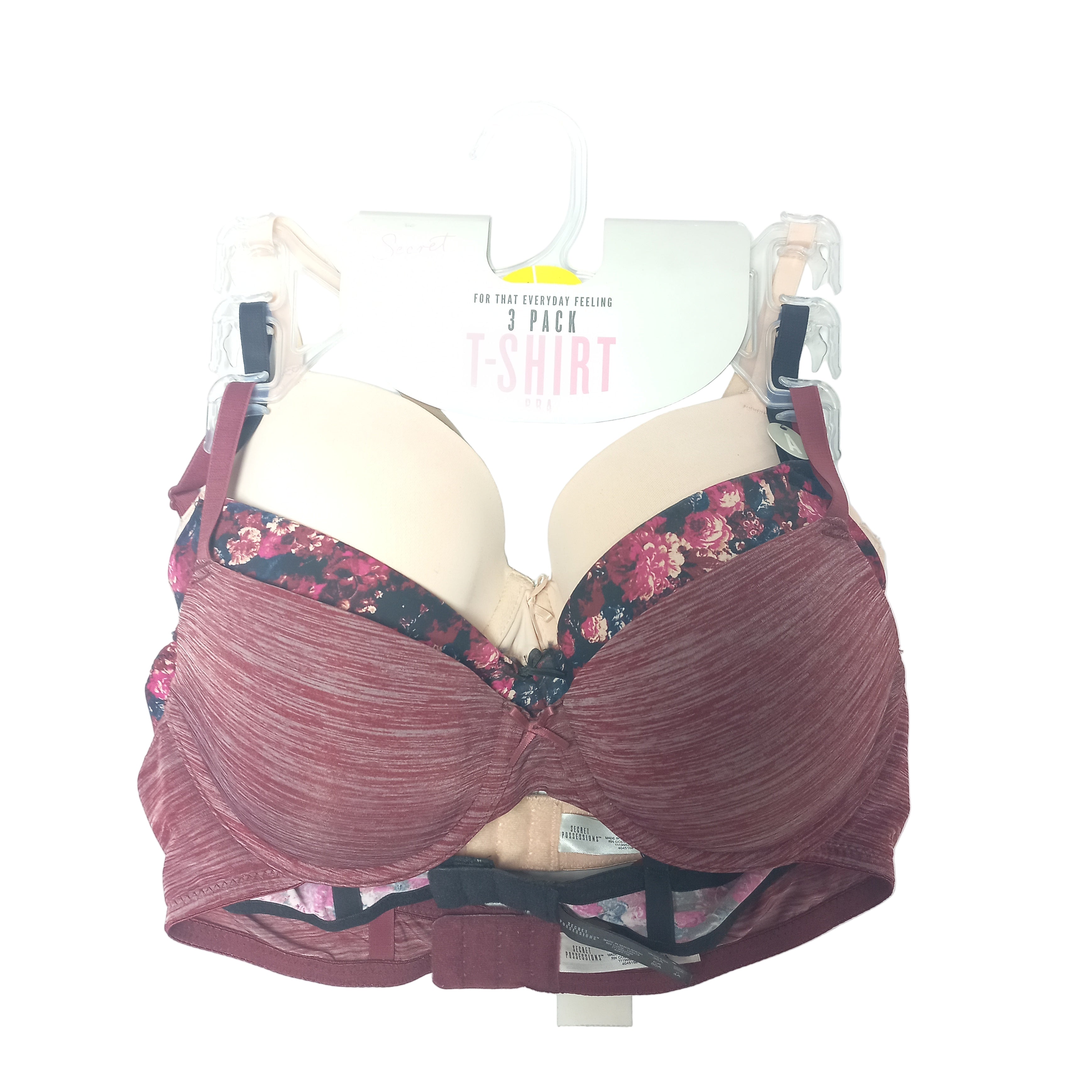 Balanced fit bra pack front view