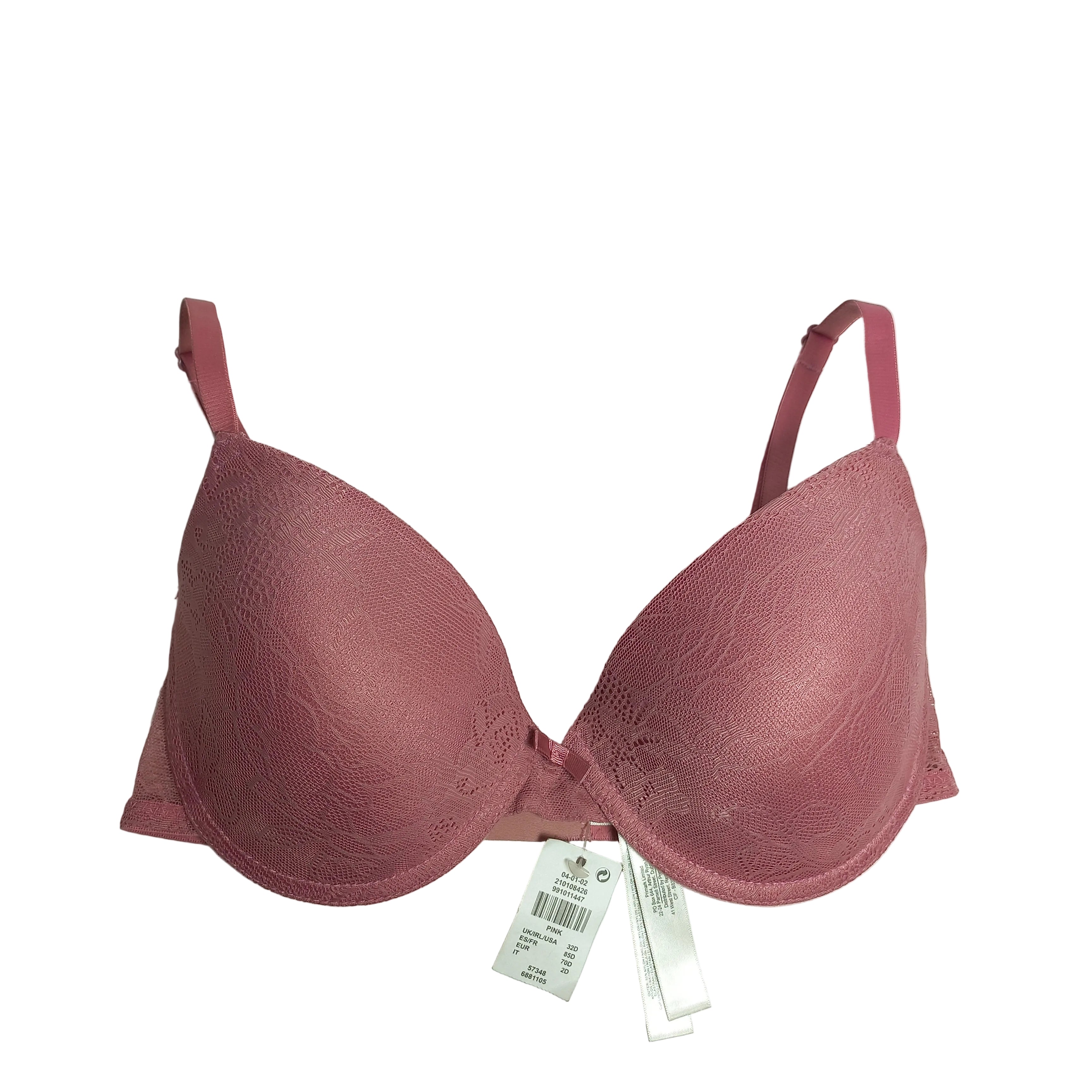 Primark soft stretch T shirt bra, flexible comfort shown front view
