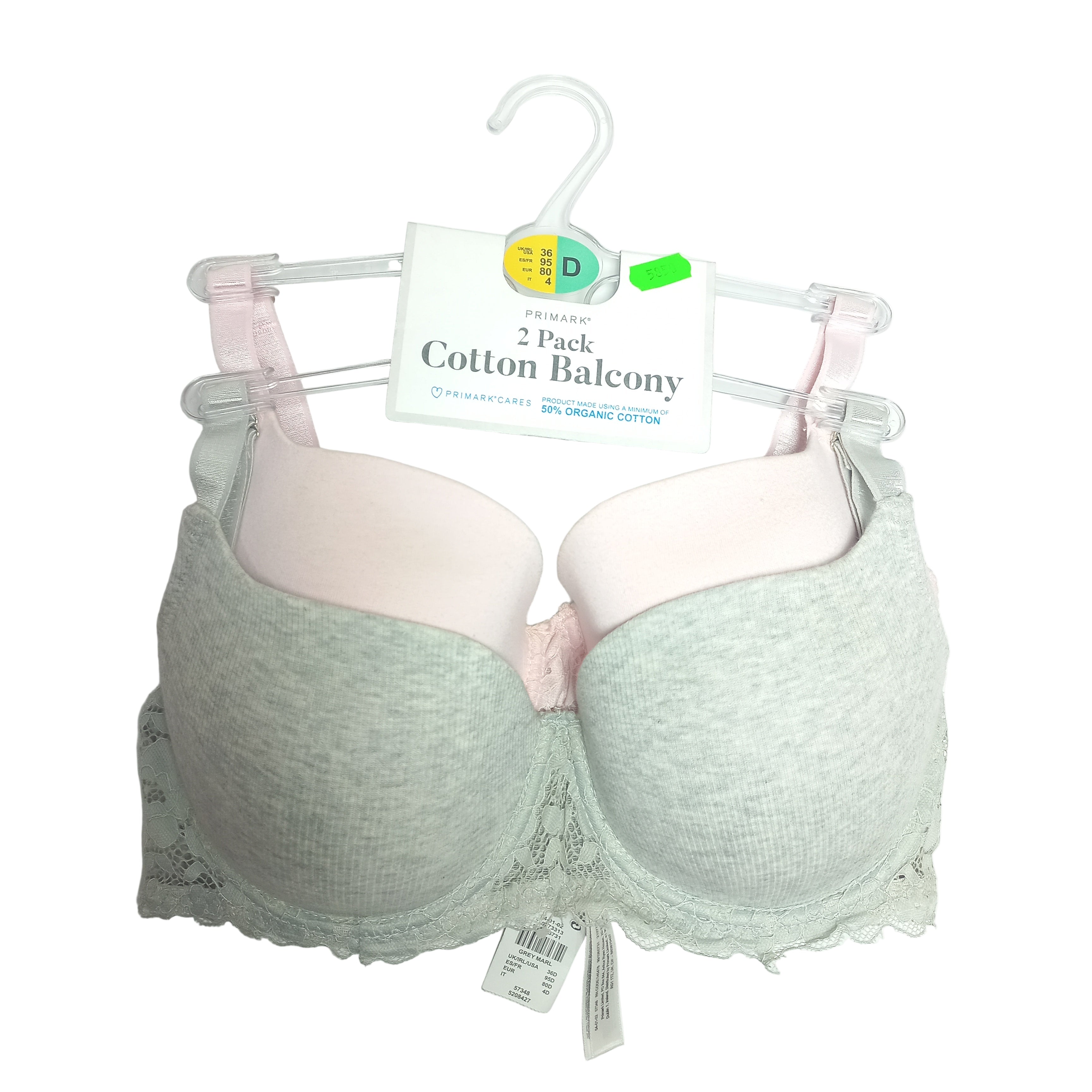Cotton and nylon blend detail on balcony bra - MissClassy
