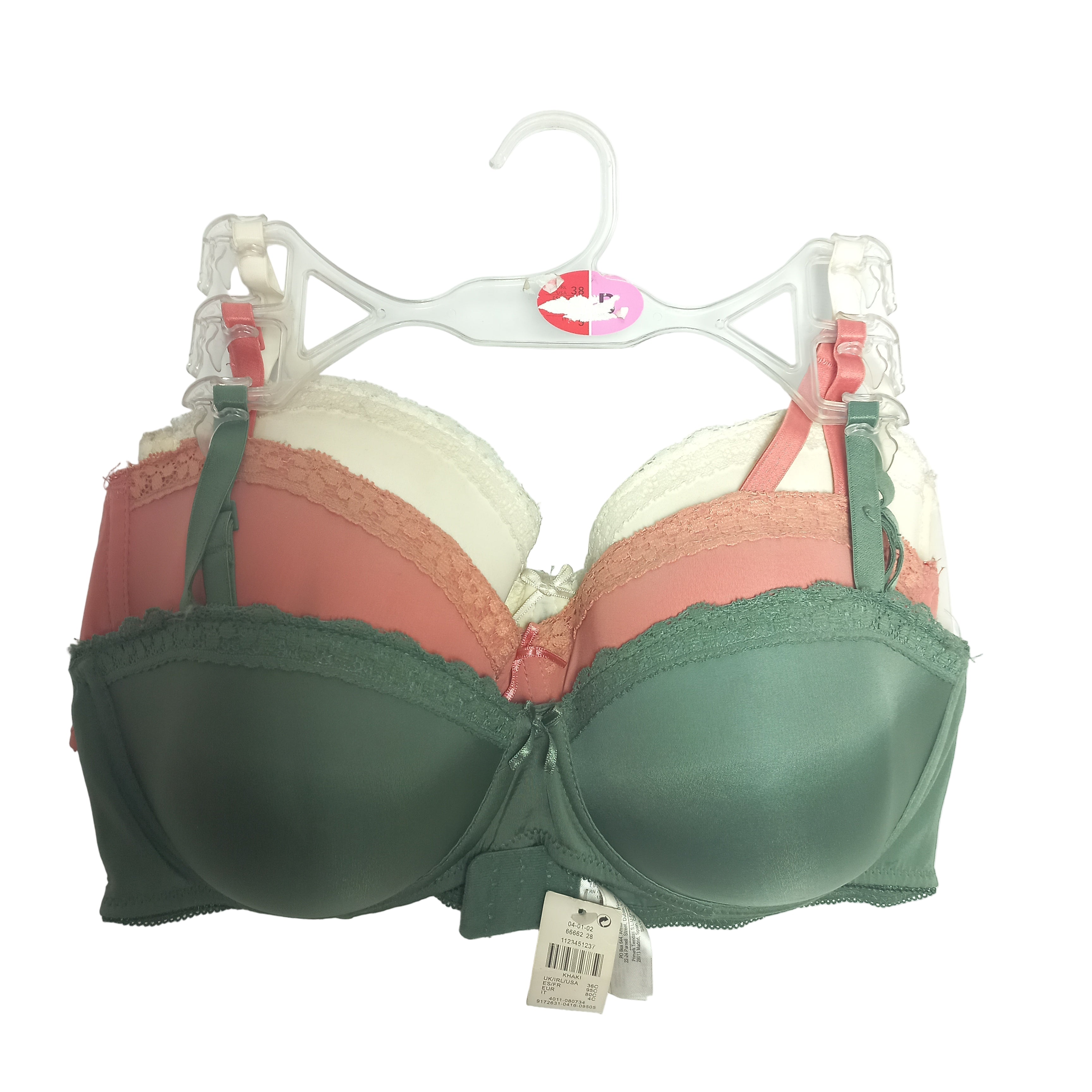 Demi coverage detail on peach colorway balcony bra - MissClassy
