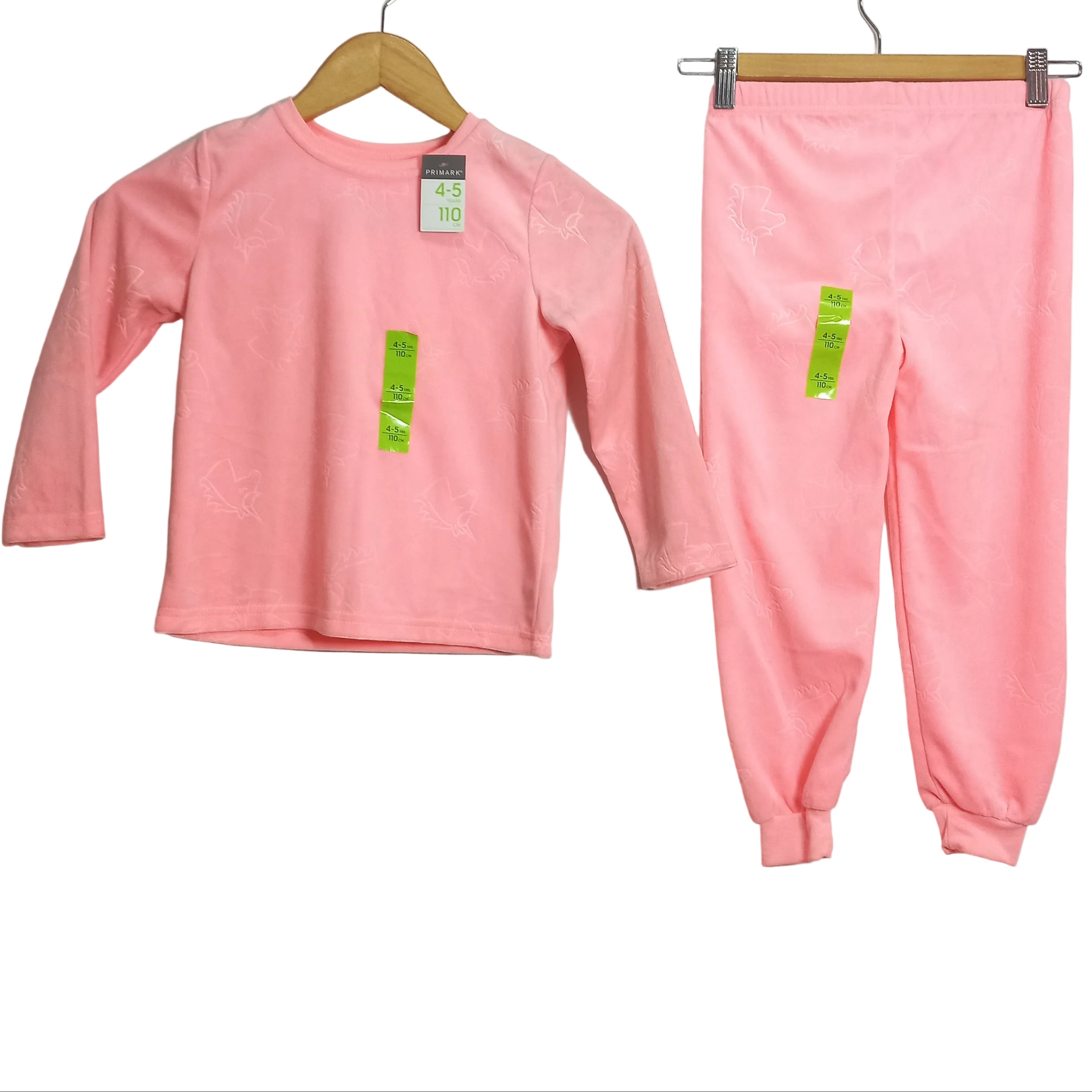 Girls pajama set worn indoors
