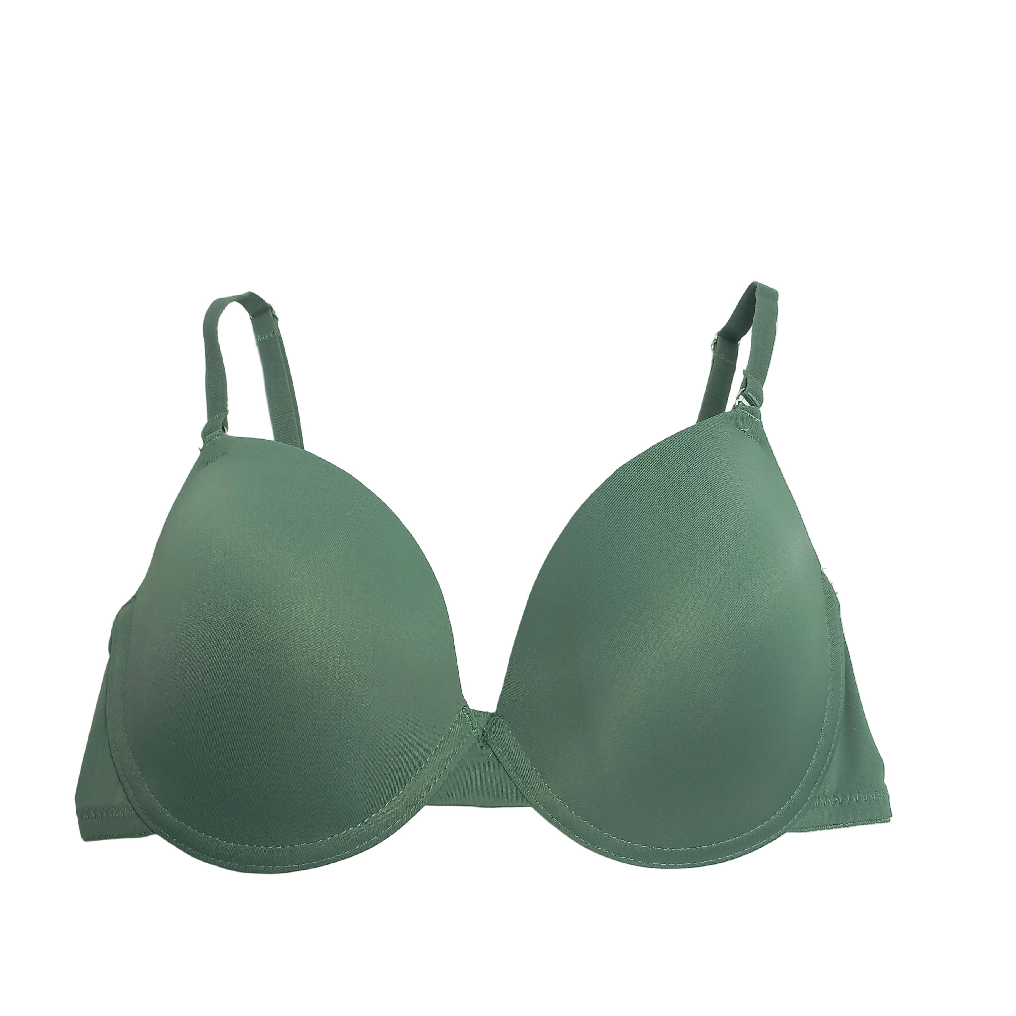Imported Primark T shirt bra in nude, seamless comfort shown front view