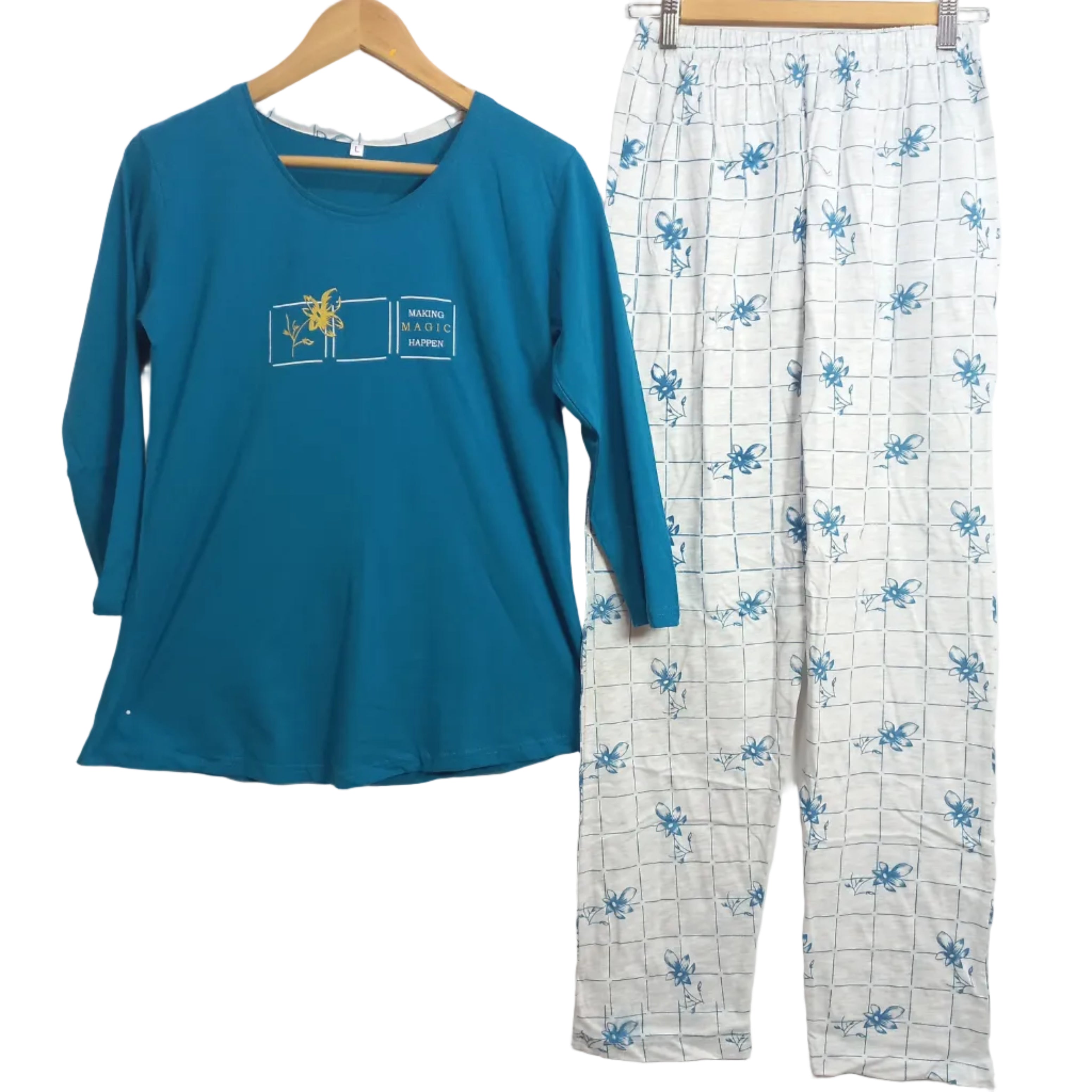 Ladies sleepwear worn indoors
