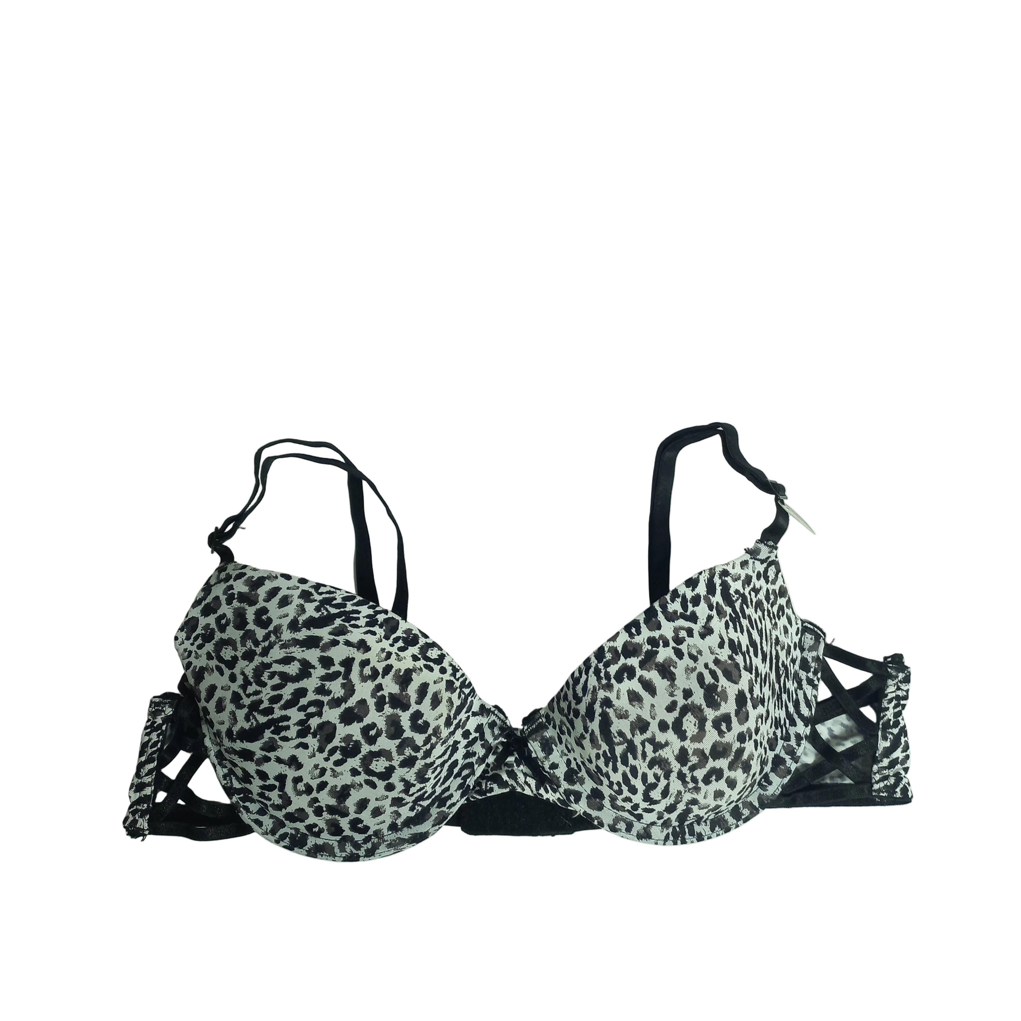 Lightweight Primark bra in skin tone, front view
