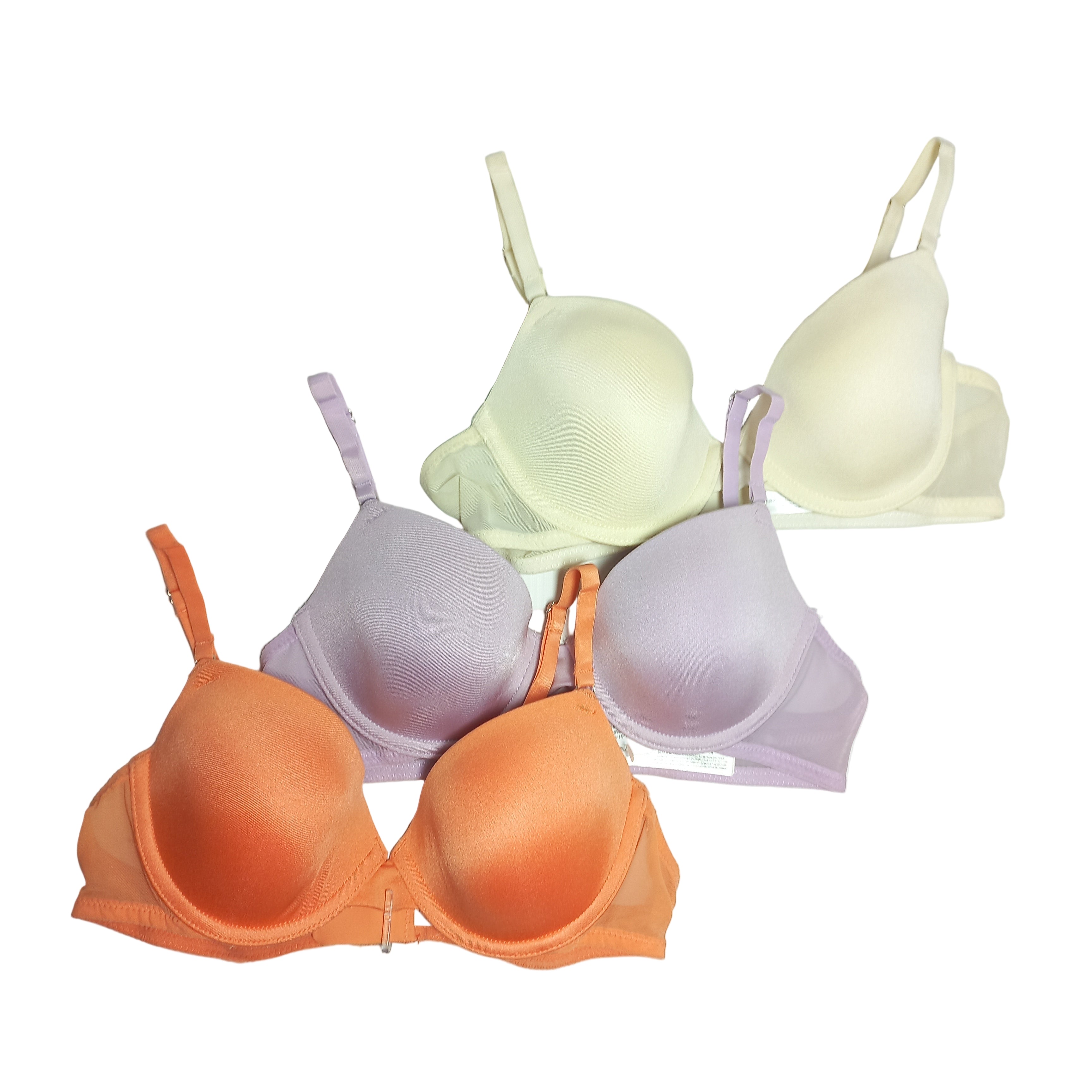 Lightweight bra pack front structured view