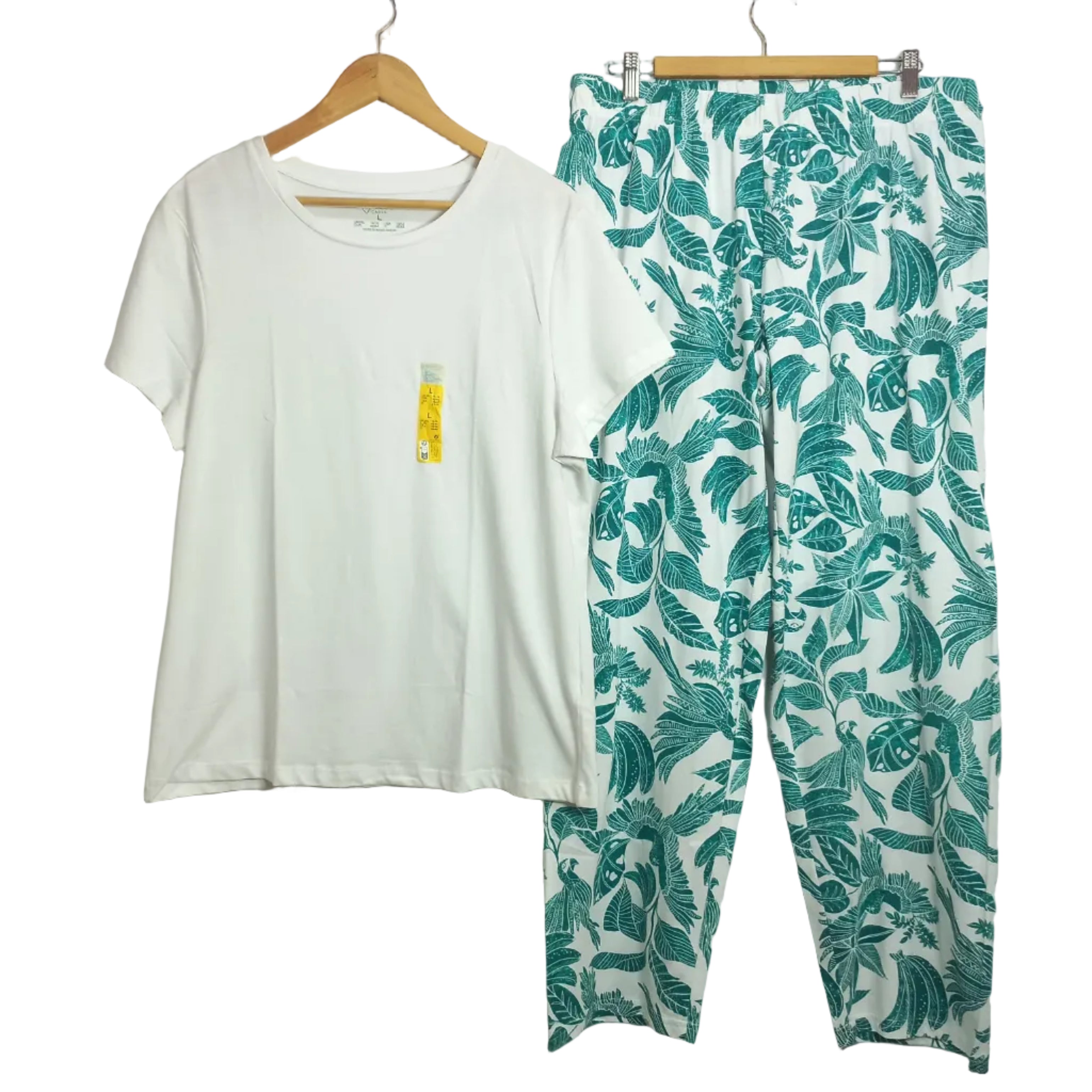 Original Primark tropical cotton pajama set front view - MissClassy
