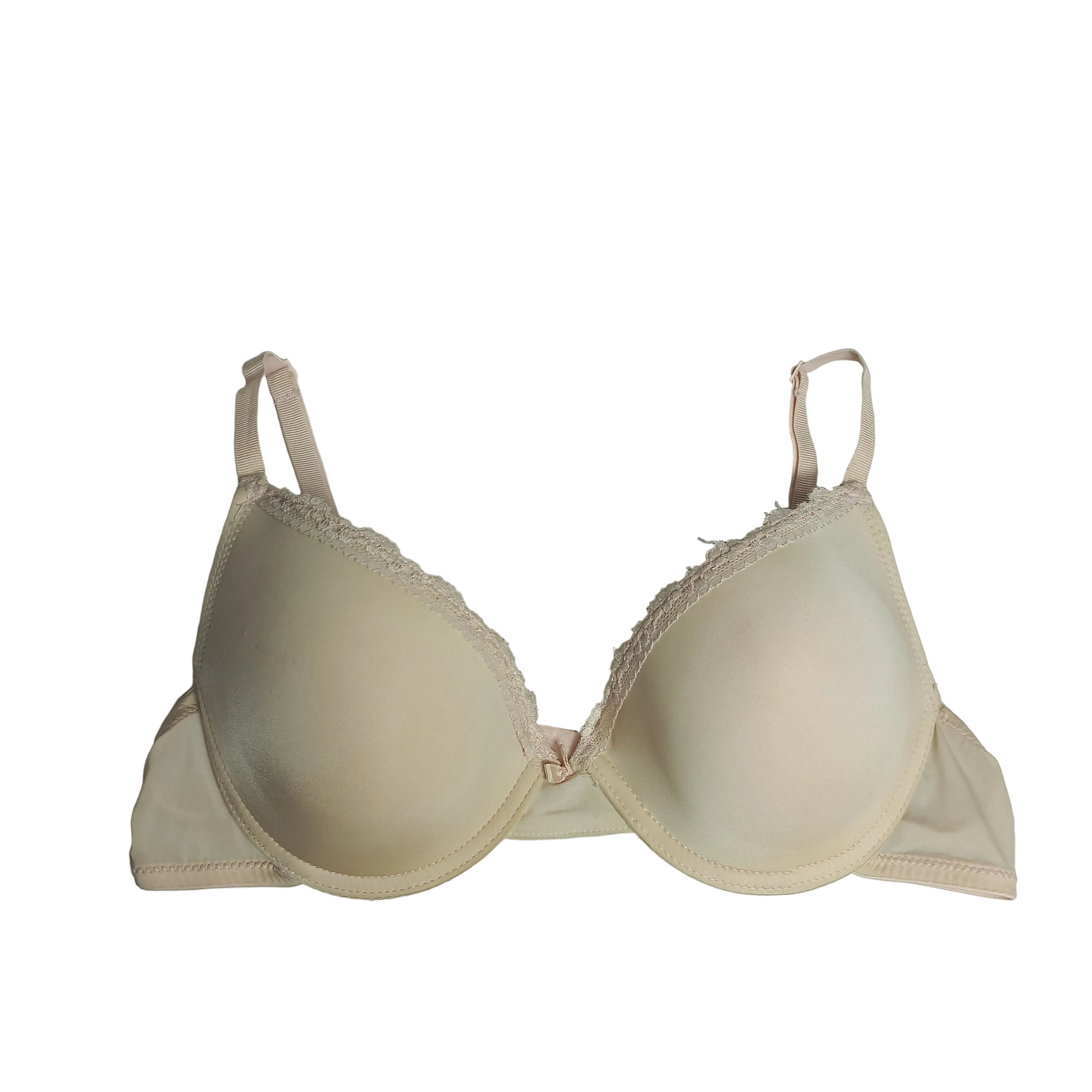 Primark Pure Comfort bra in nude shown front angle
