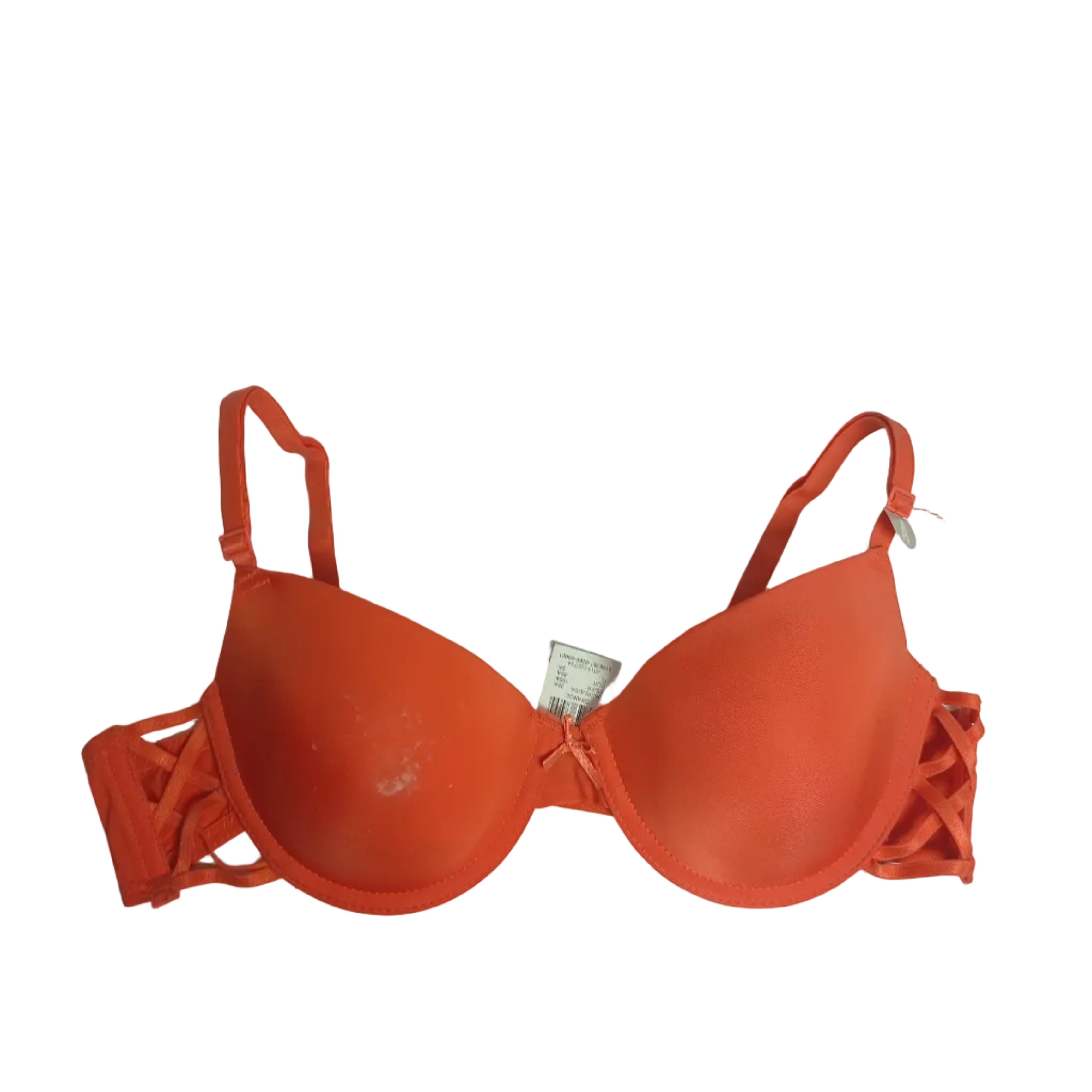 Primark foundation T shirt bra in orange front view
