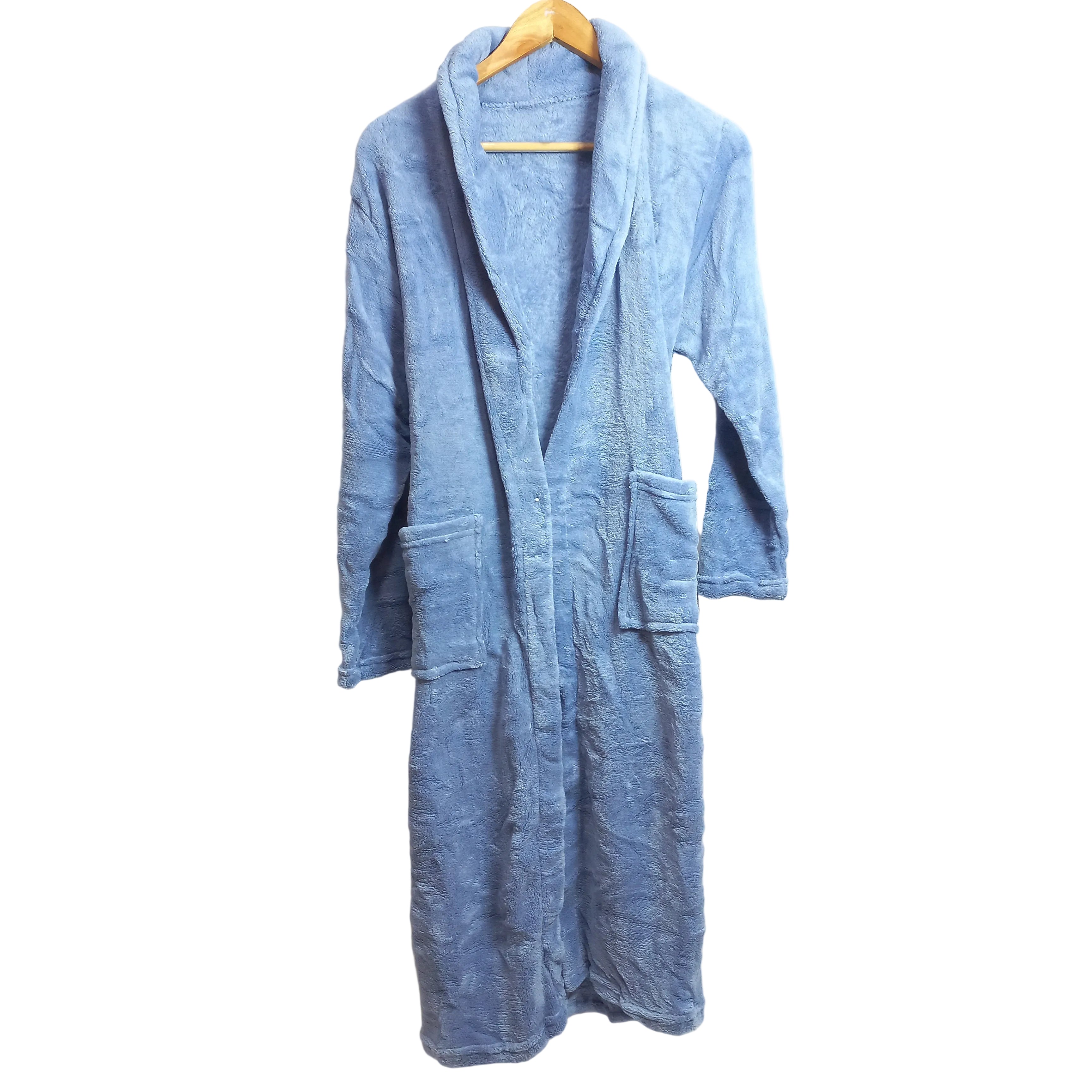 Primark front open robe for women in blue - MissClassy
