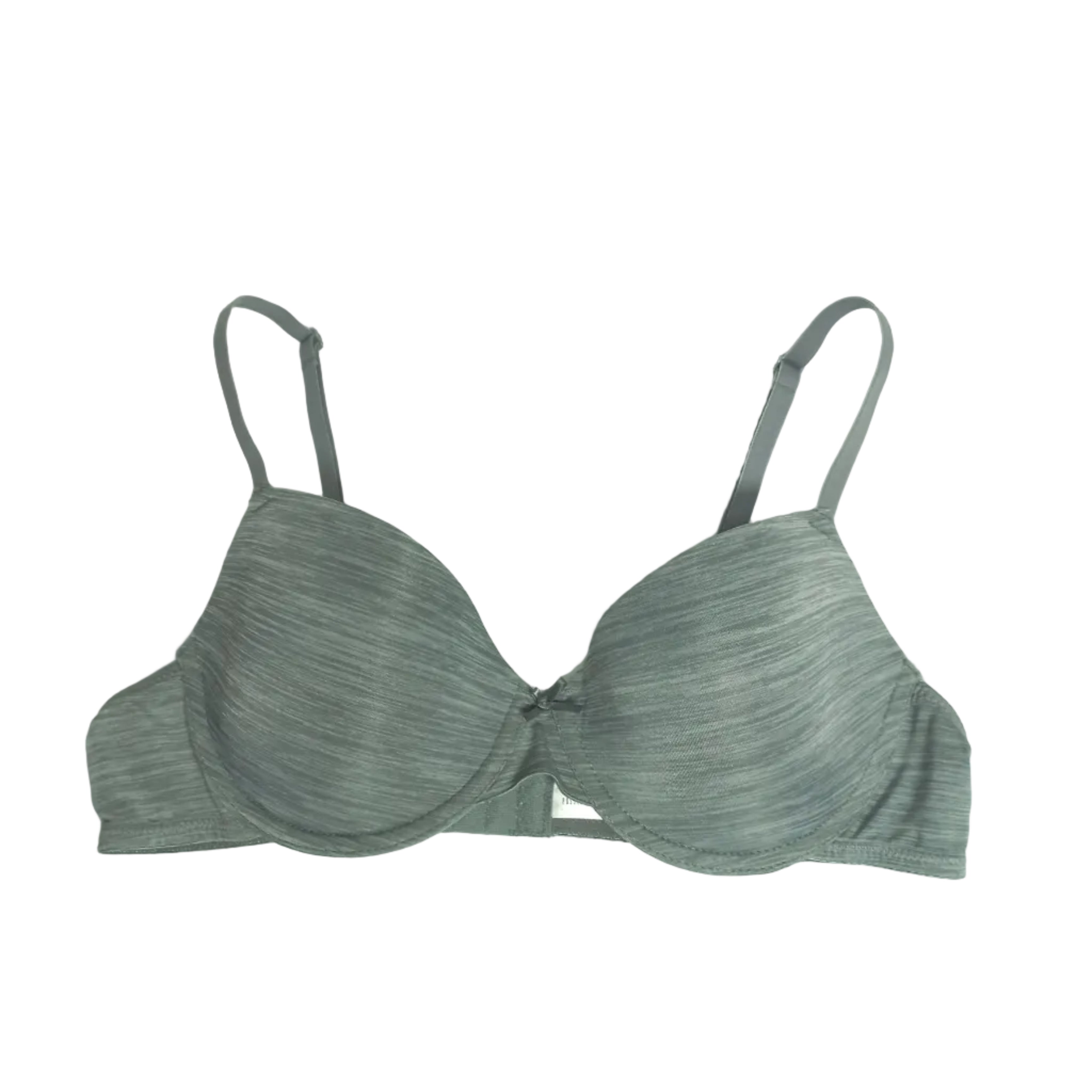 Primark grey T-shirt bra front view
