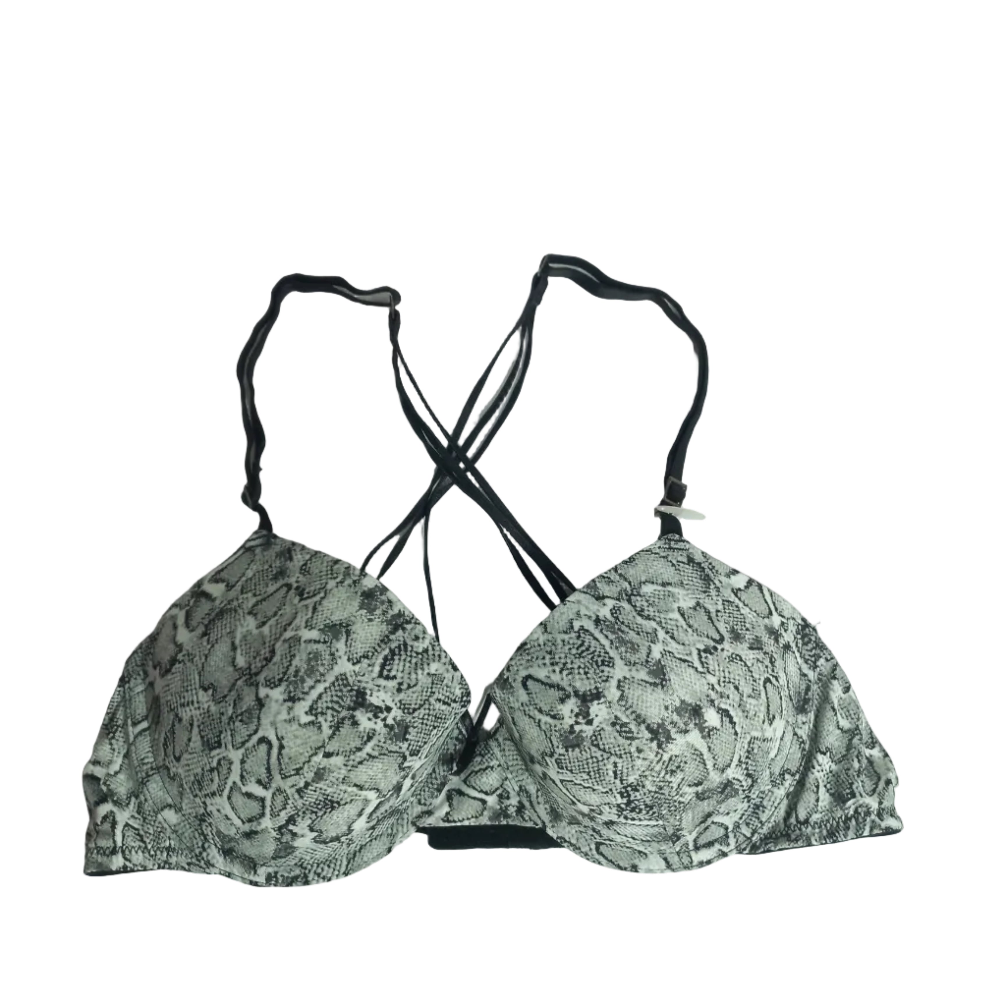 Primark imported T shirt bra in cream, smooth support shown front view
