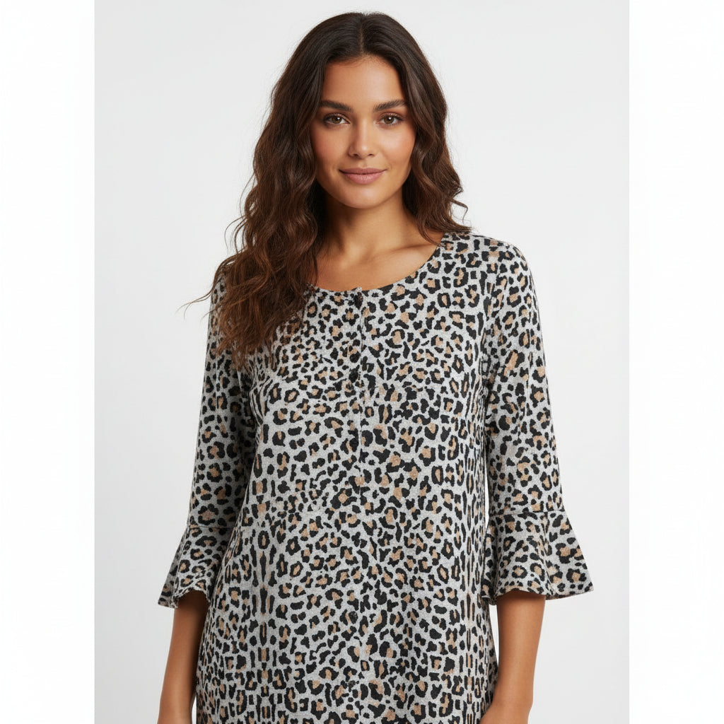 Primark long lounge shirt for women front view - MissClassy
