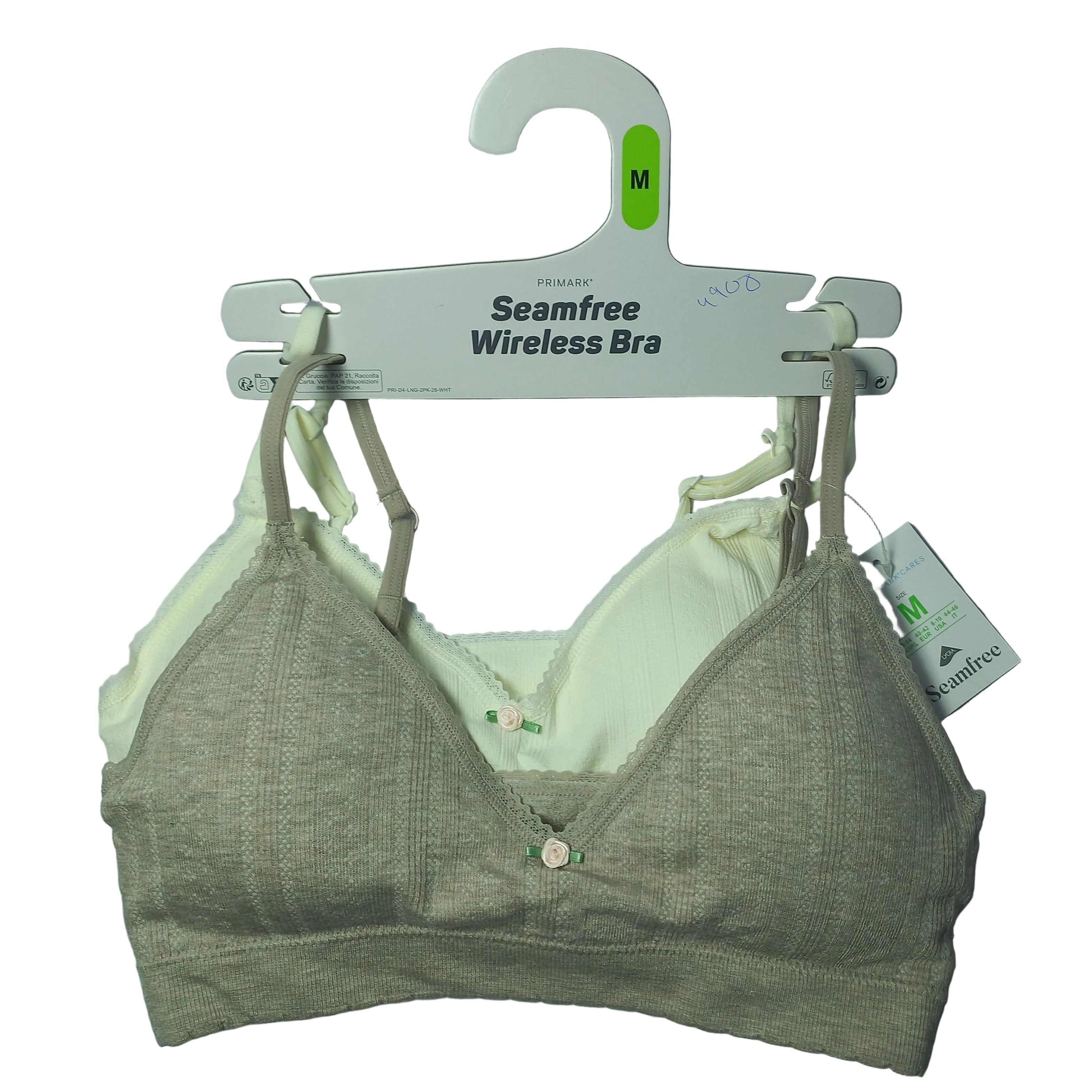 Primark pack of 2 cropped cami wireless bralettes - MissClassy
