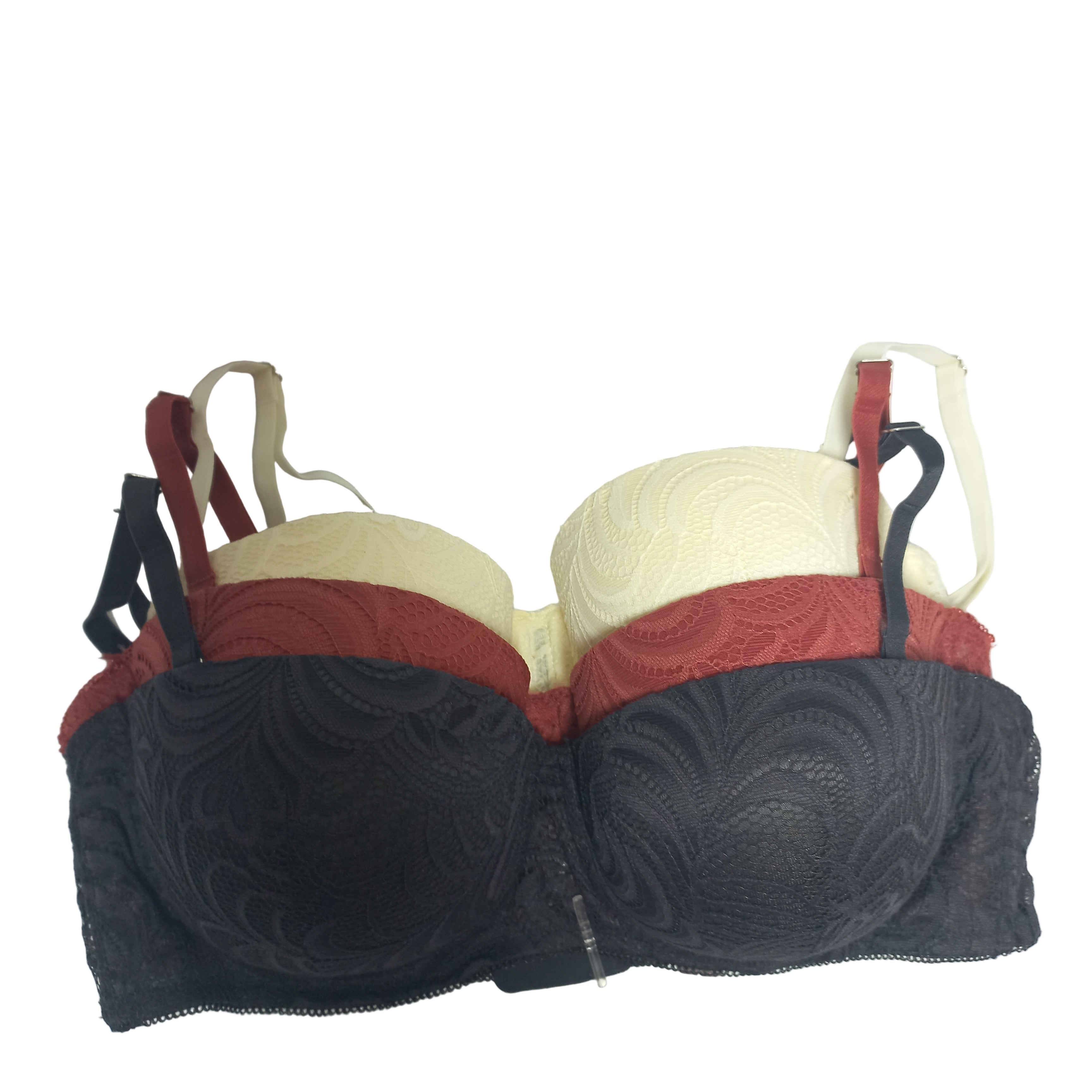 Primark pack of 3 balcony bras in floral multicolor - MissClassy
