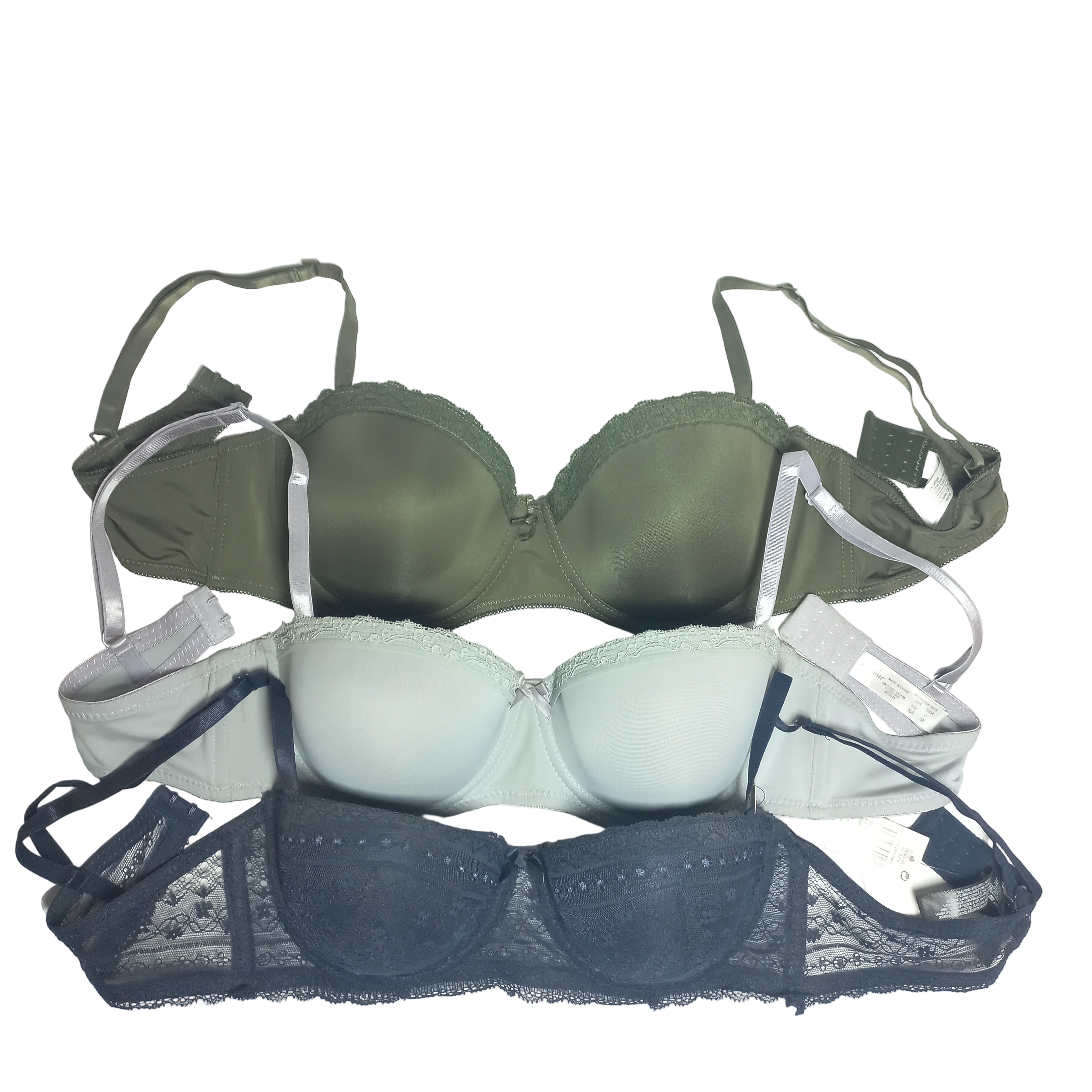 Primark pack of 3 underwire balcony bras in multicolor - MissClassy
