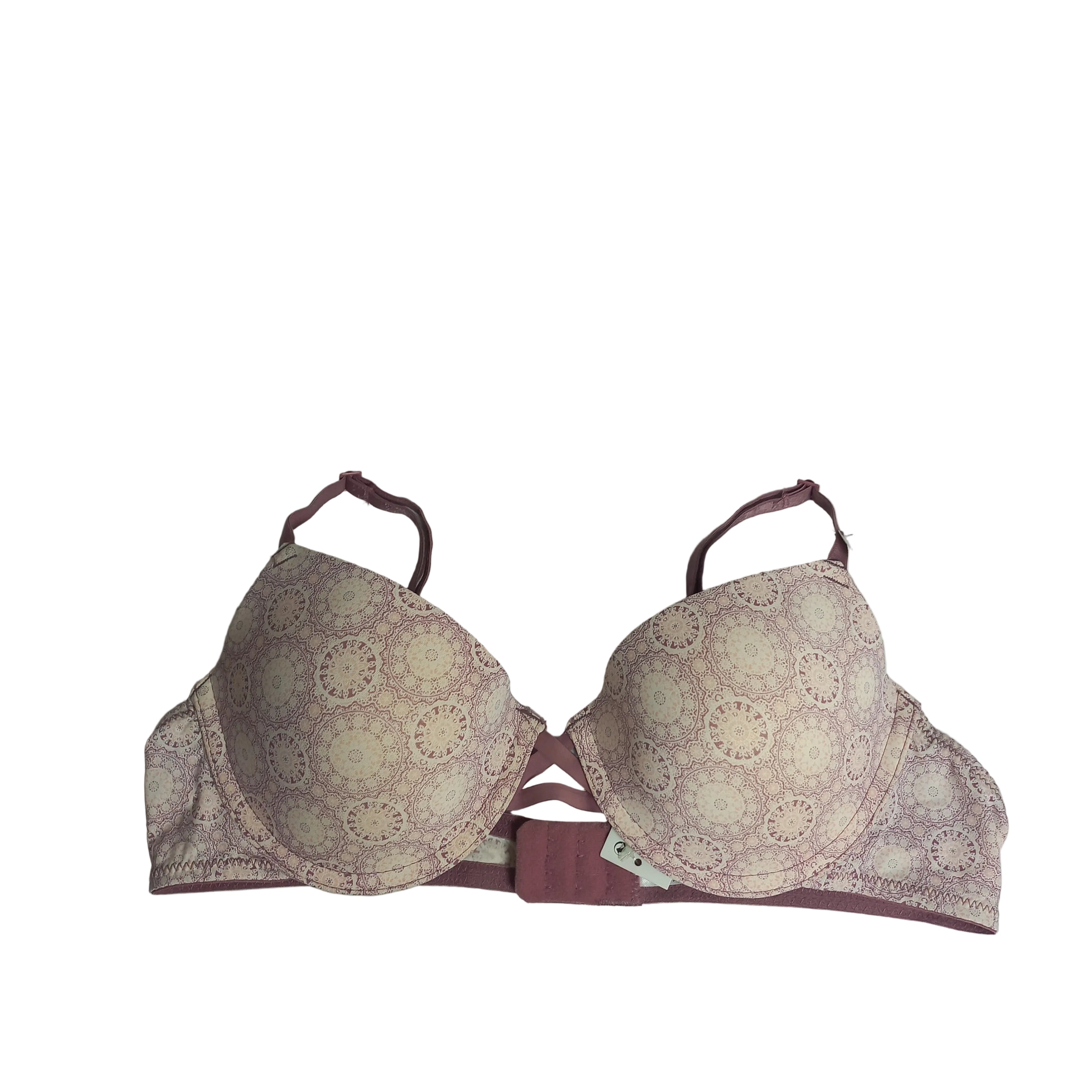 Primark second-skin bra in nude and brown front view