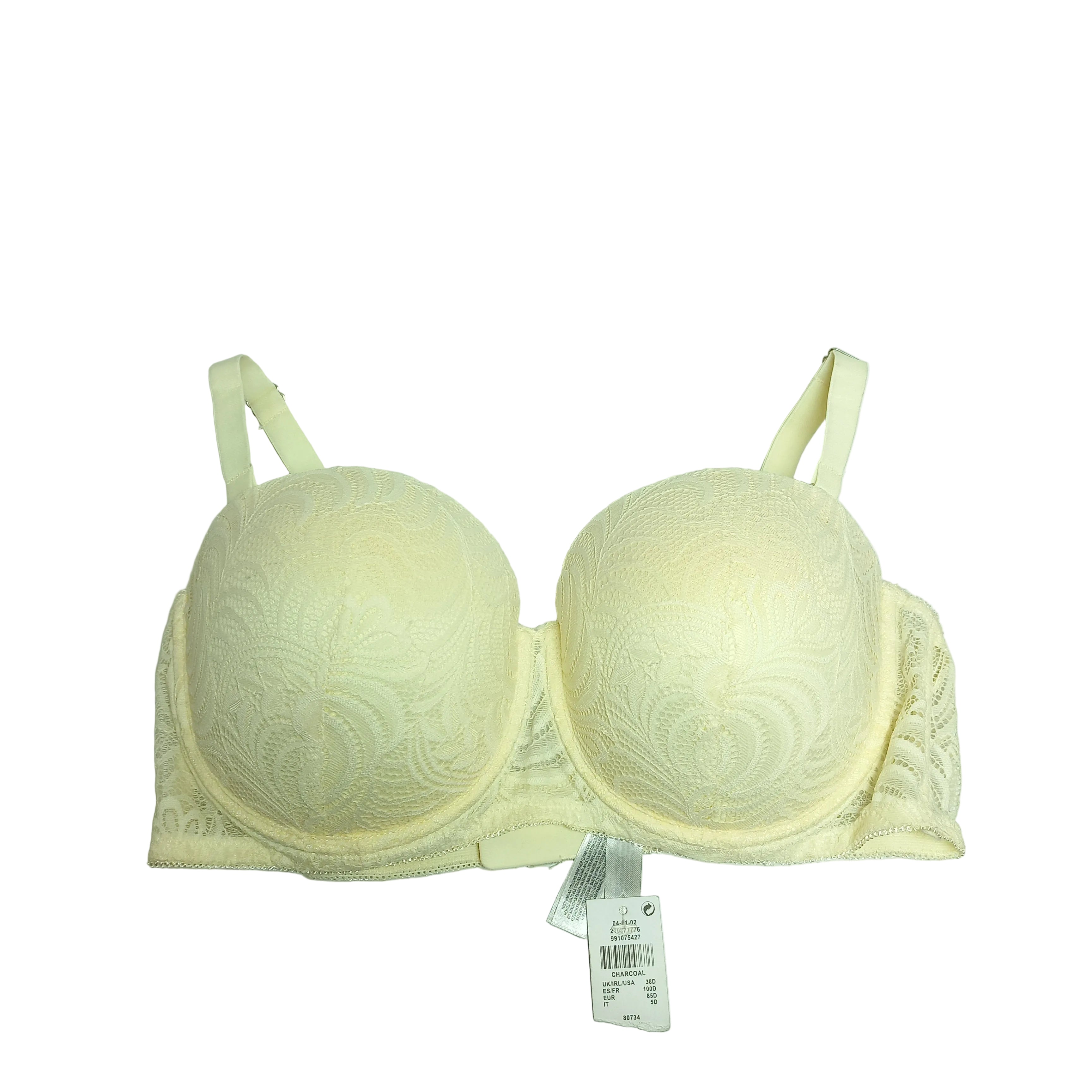 Primark single balcony bra for women in floral white - MissClassy