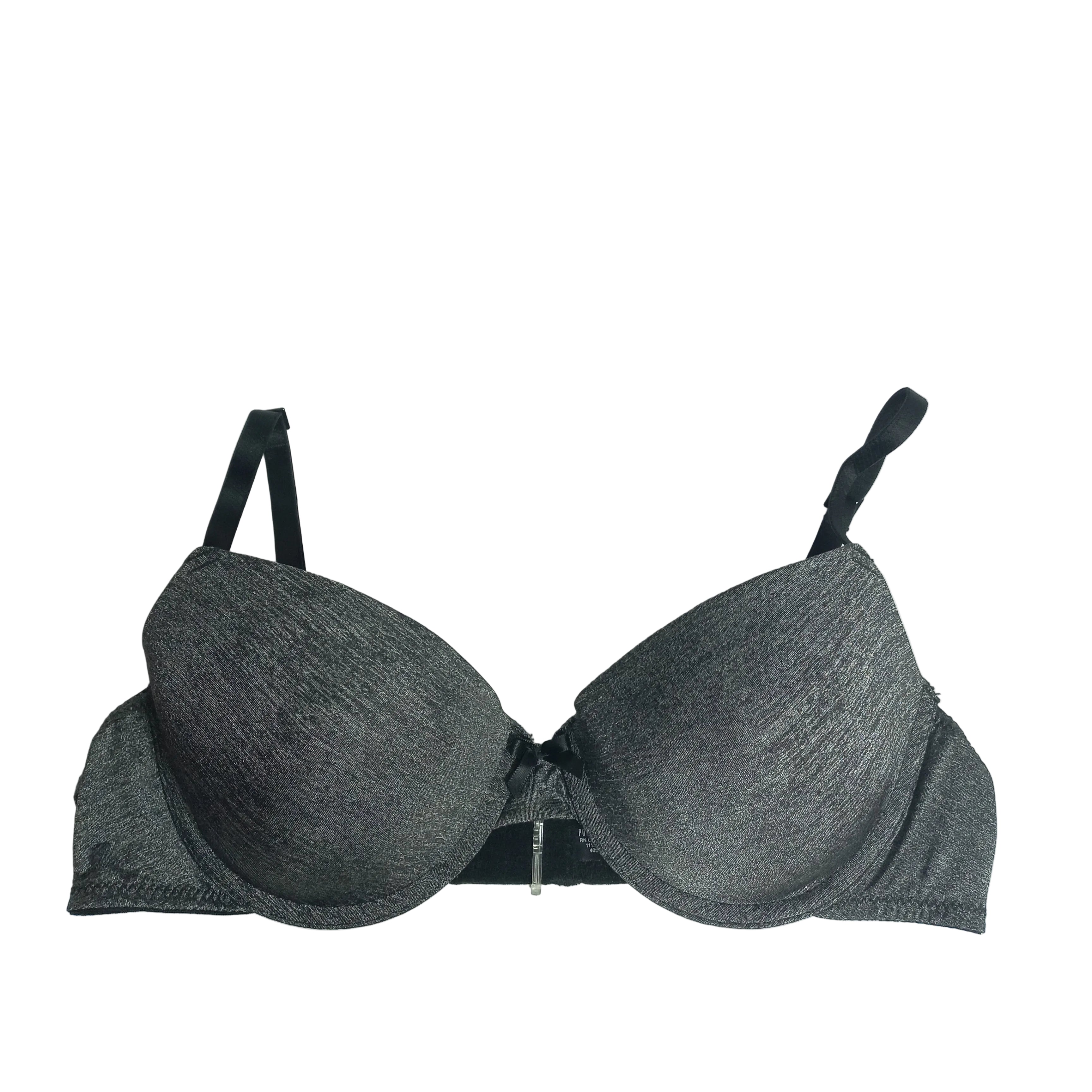 Primark skin-fit bra in dark gray front view
