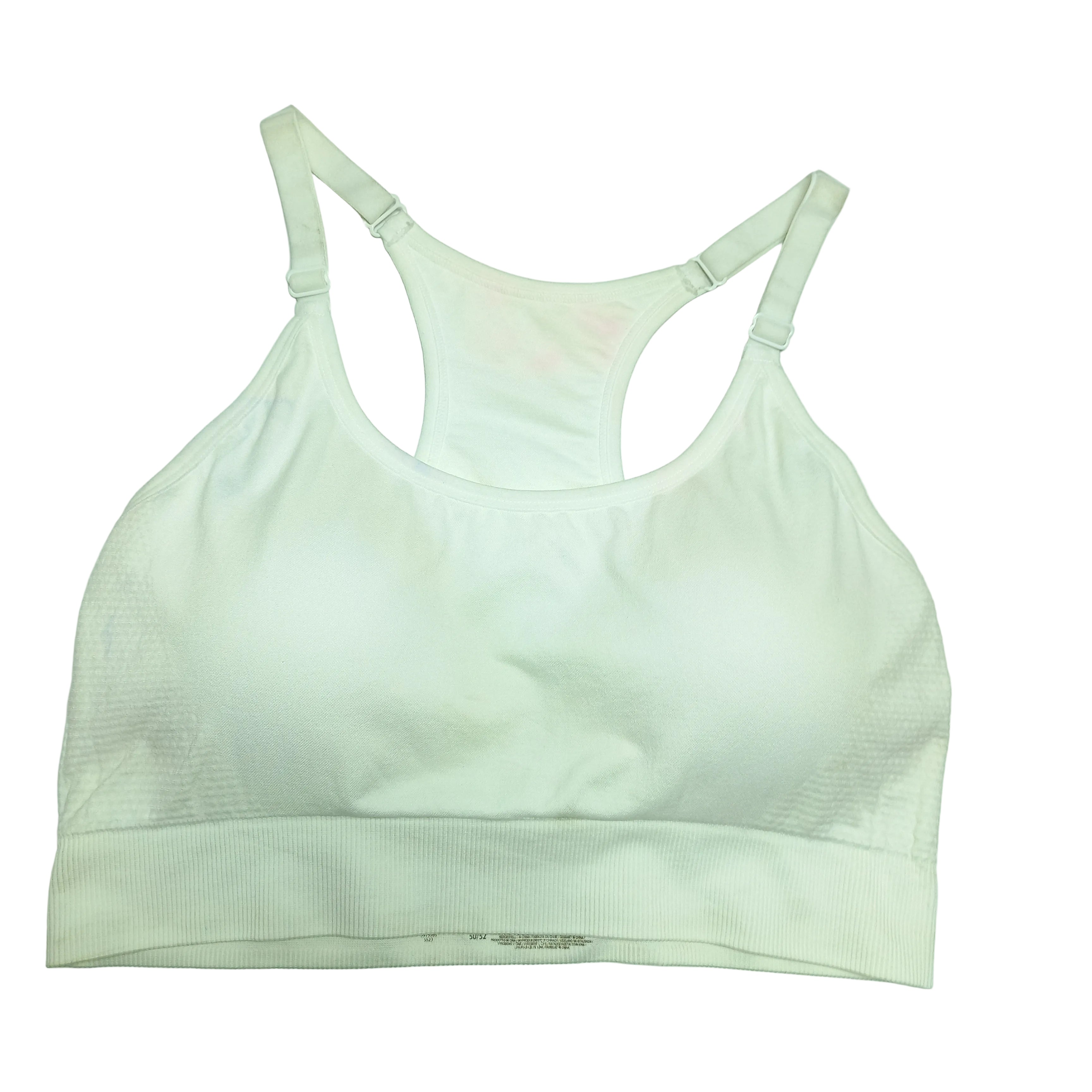 Primark white seamless sports bra, sizes S to XL - MissClassy
