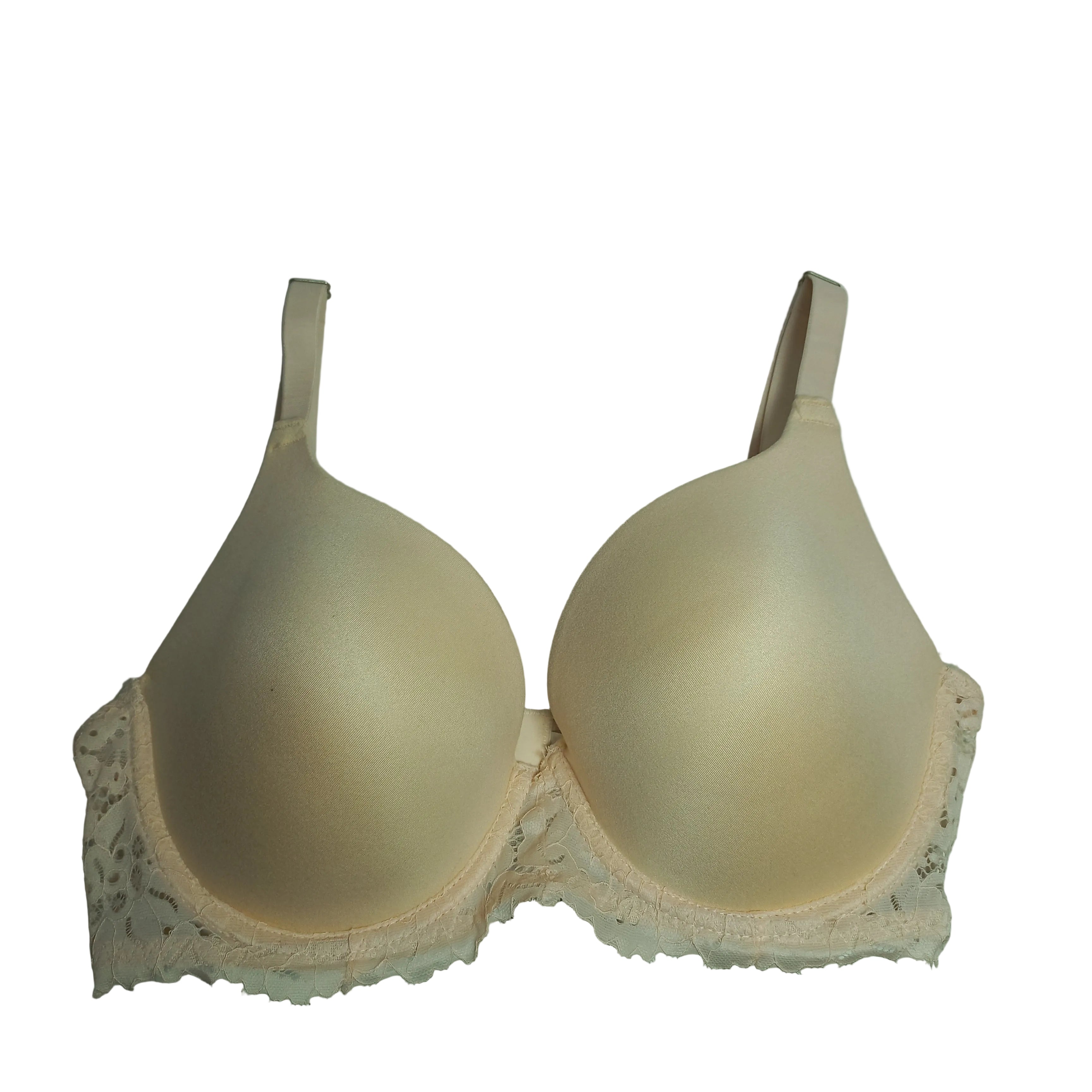 Primark wireless t-shirt bra in nude, smooth all-day comfort shown front view