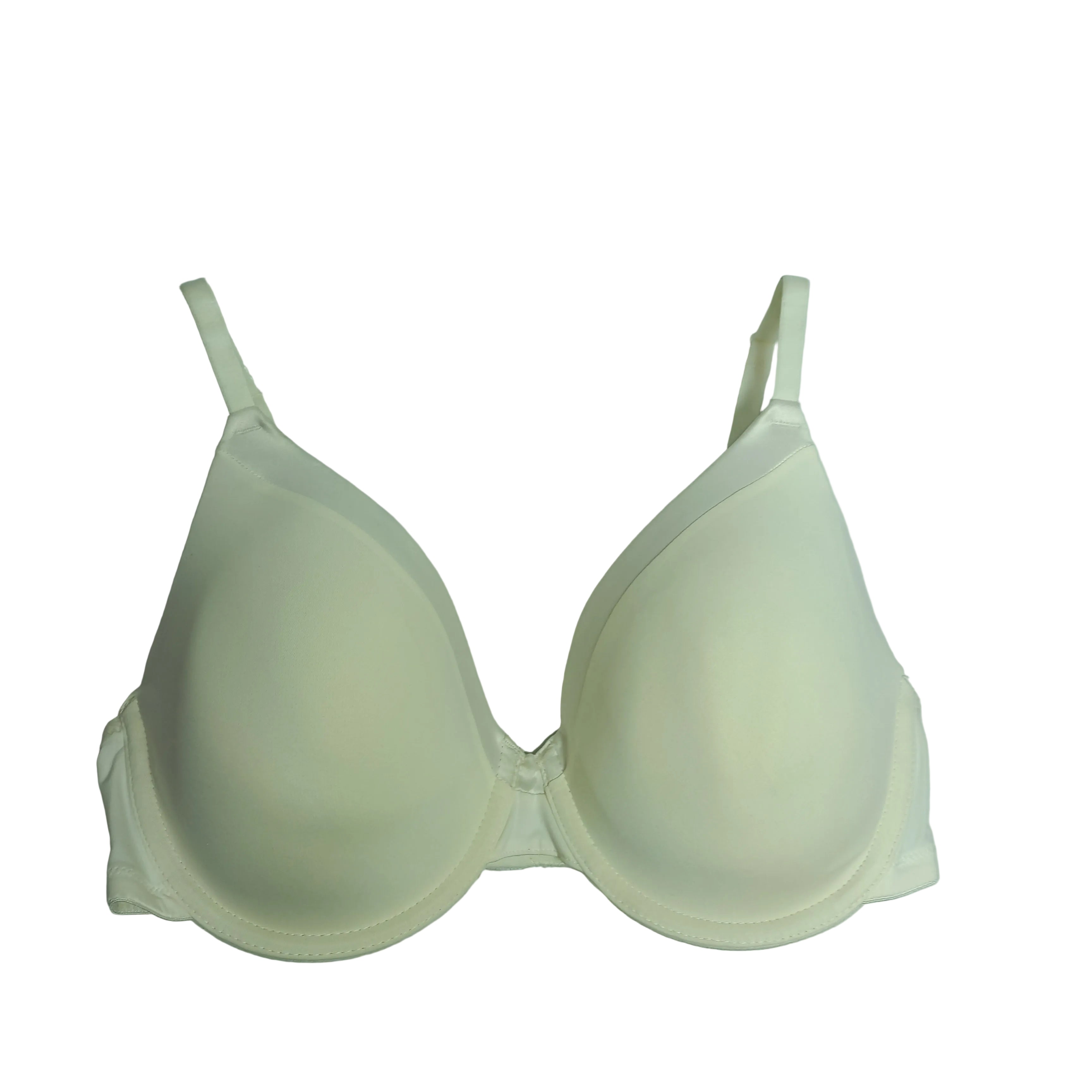 Seamless cup detail on white full coverage bra - MissClassy
