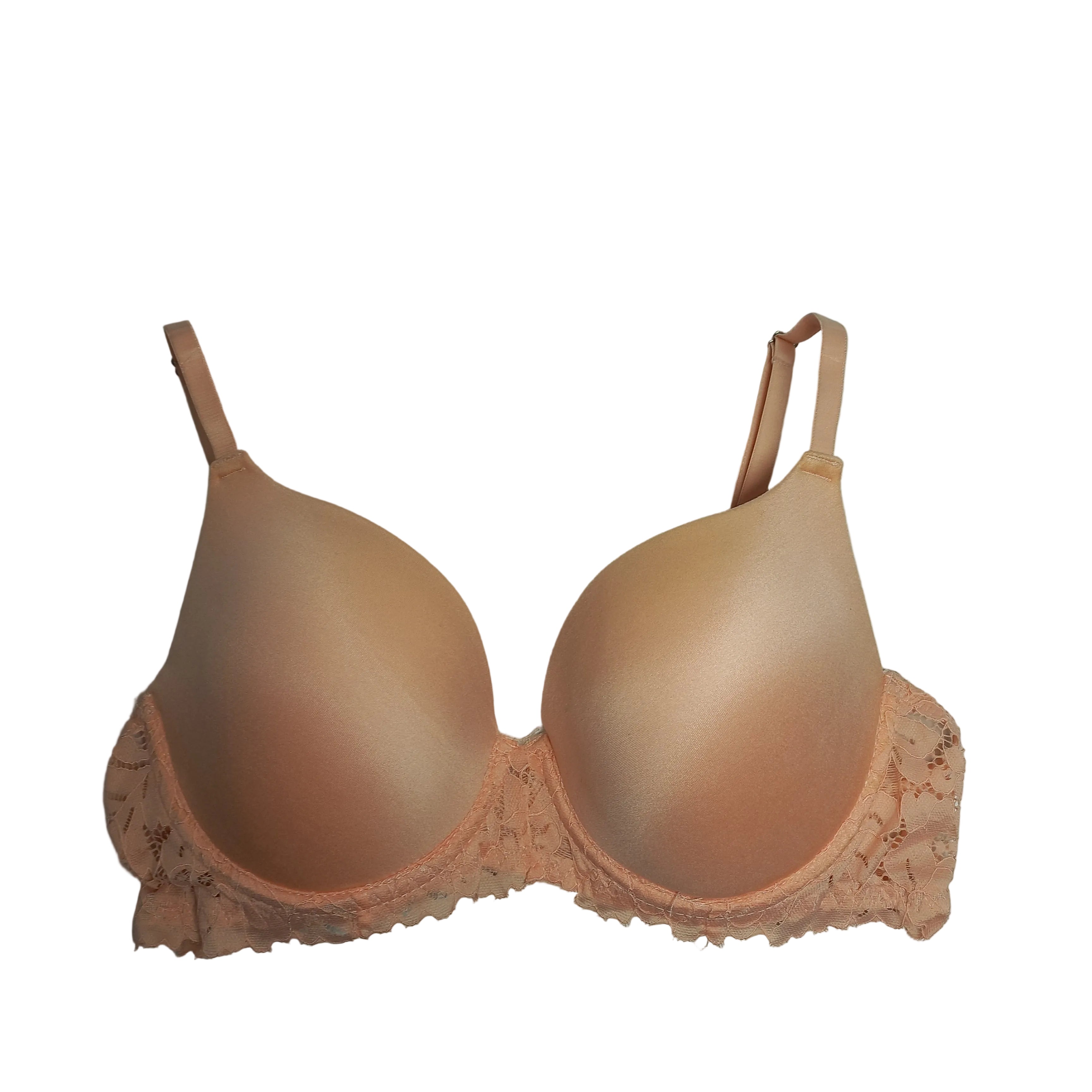 Supportive bra showing proper larger frame fit
