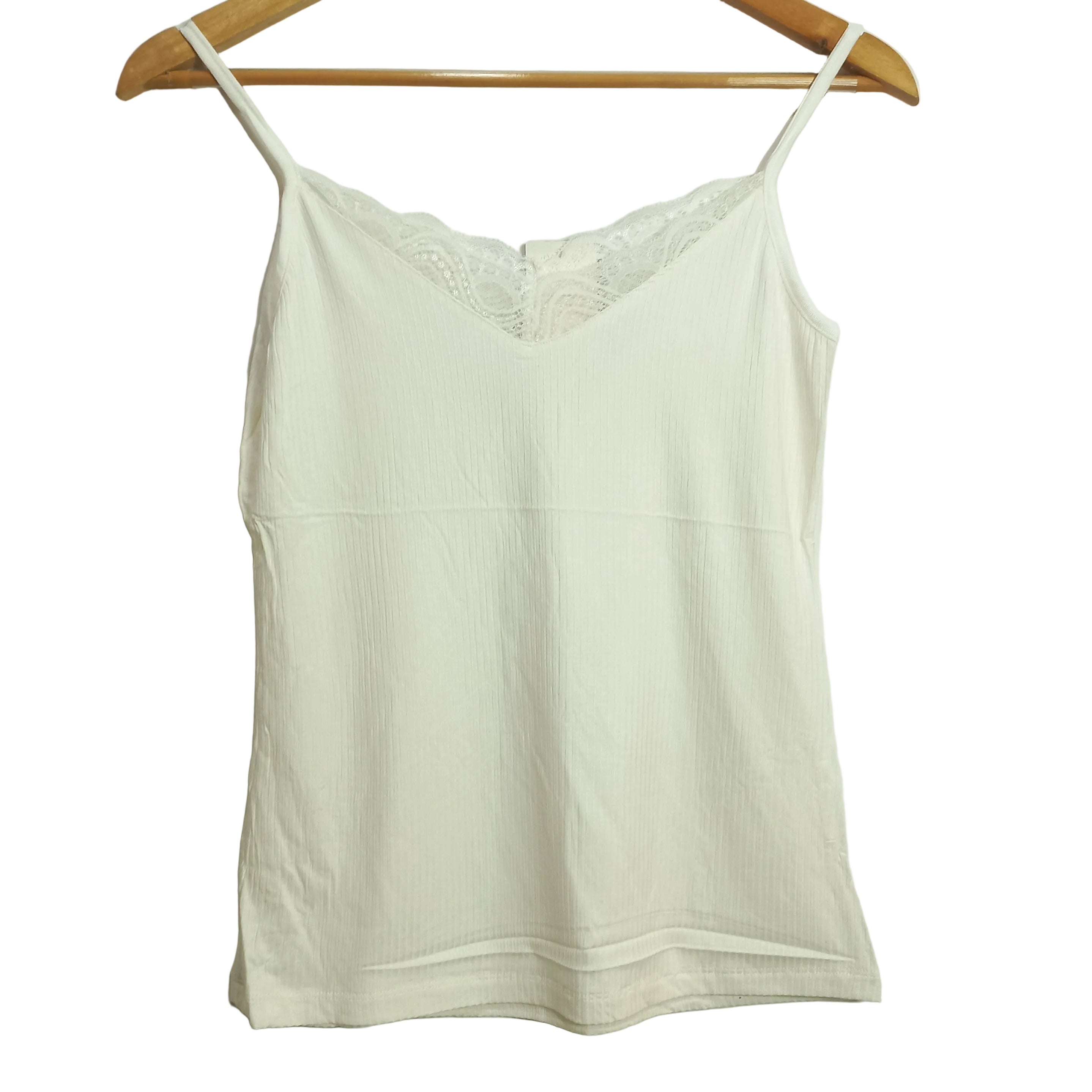 White camisole fabric texture close-up - MissClassy
